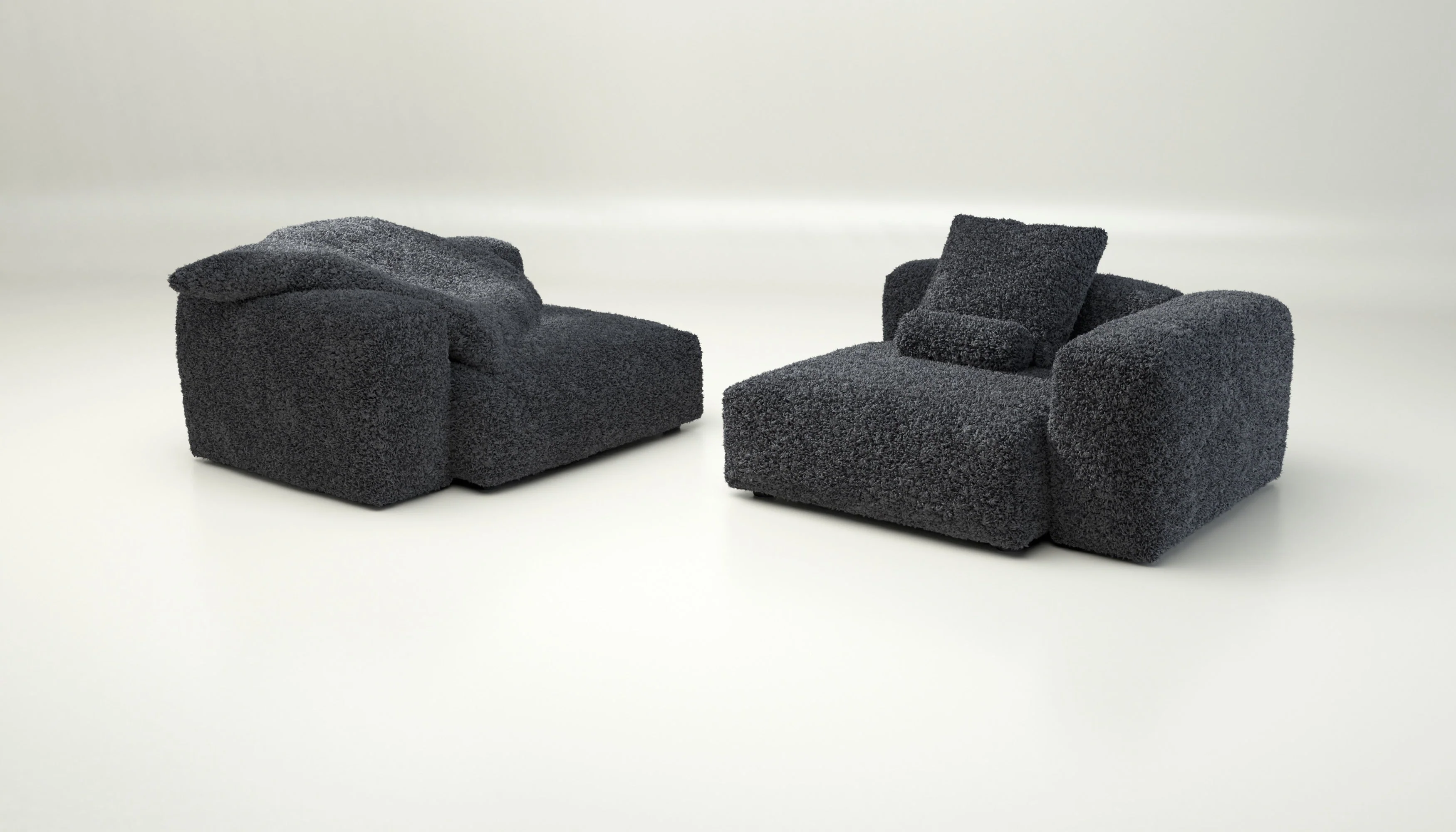 vetsak | Sofa Set 02 Large - Doodle - Dark Grey | Modulares Sofa | 3.5 Sitzer | Big Sofa - Image 4