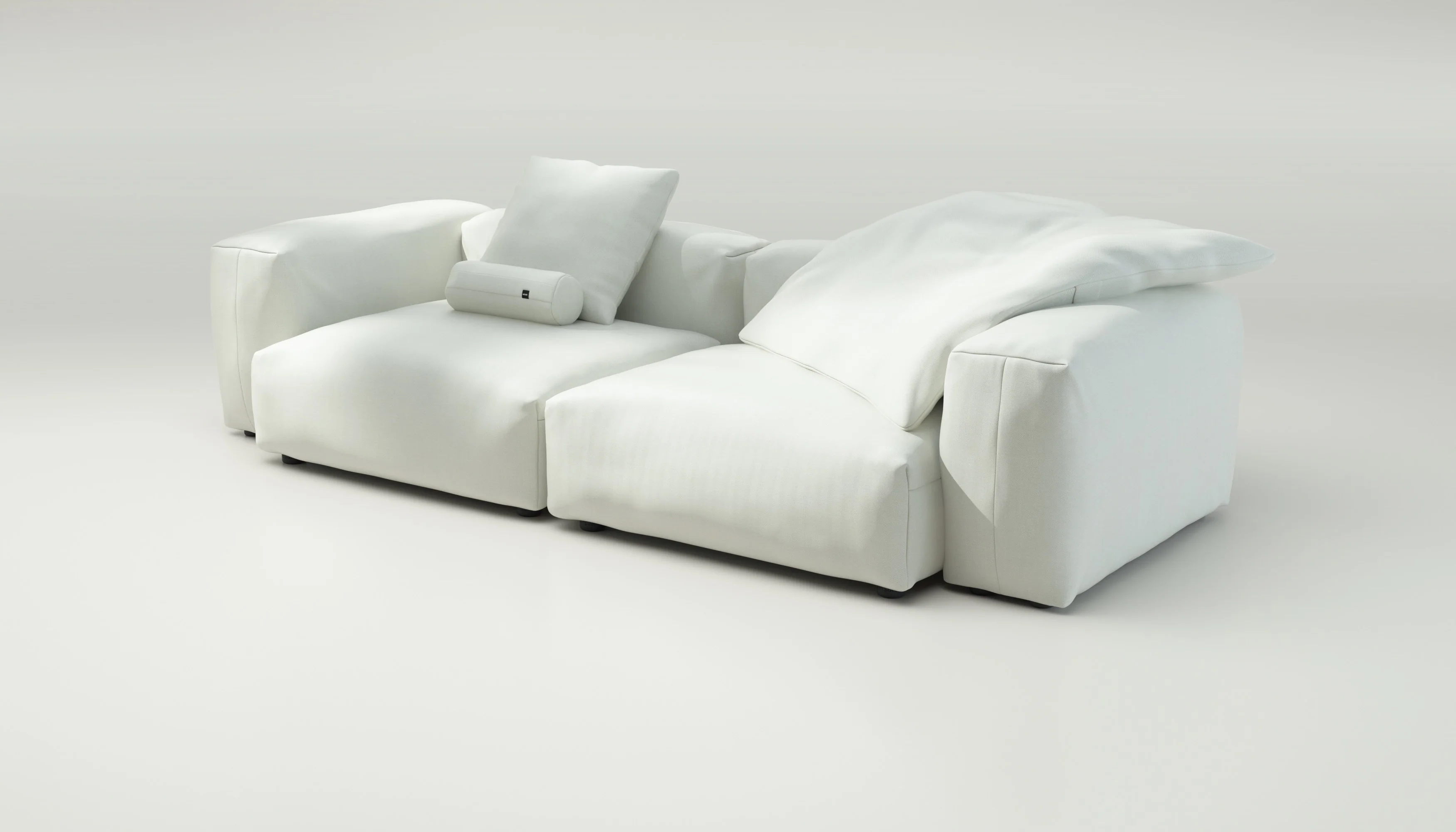 vetsak | Sofa Set 02 Large - Herringbone - Creme | Modulares Sofa | 3.5 Sitzer | Big Sofa - Image 3