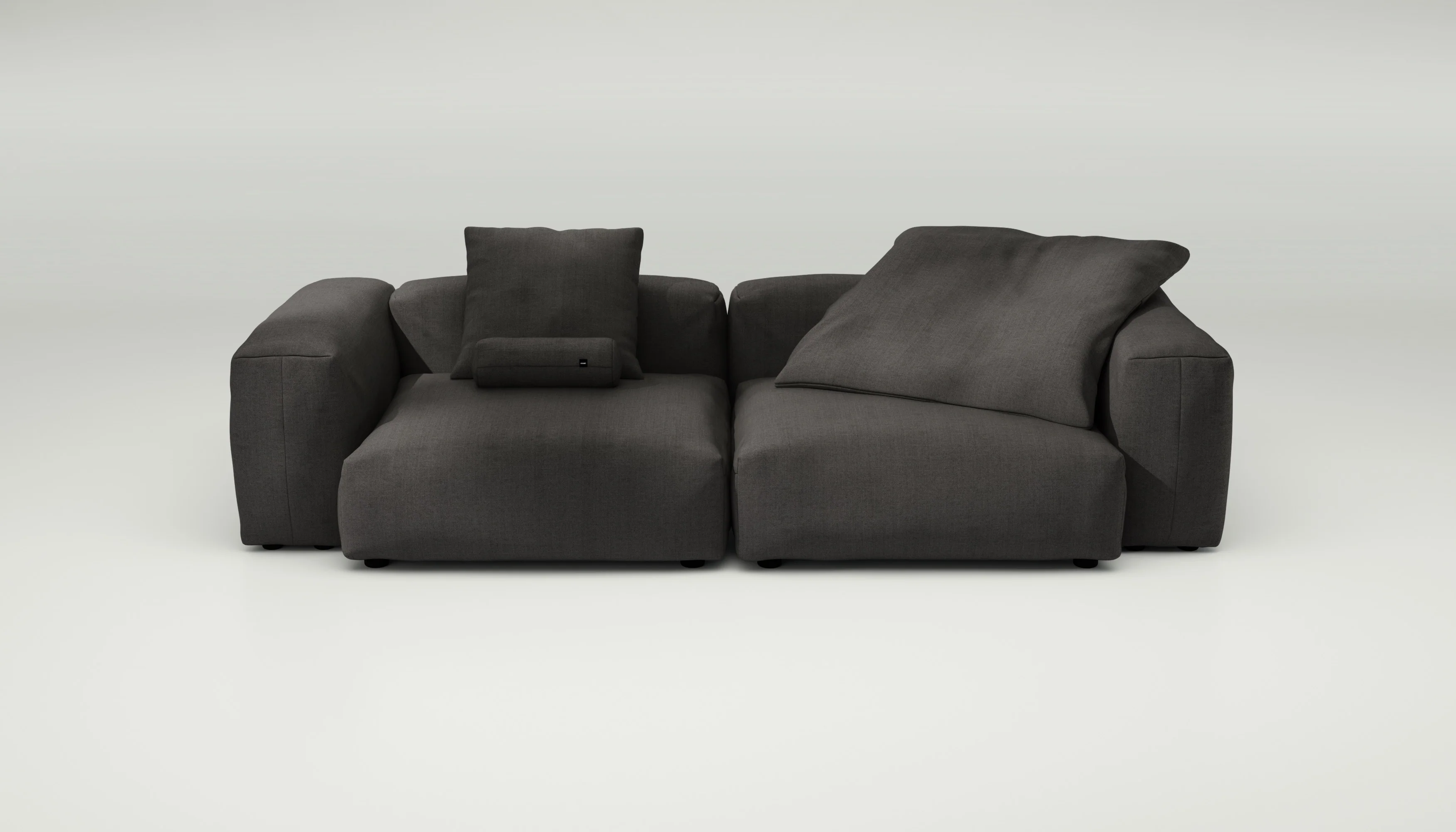vetsak | Sofa Set 02 Large - Herringbone - Dark Grey | Modular Sofa | 3.5 Seater | Big Sofa