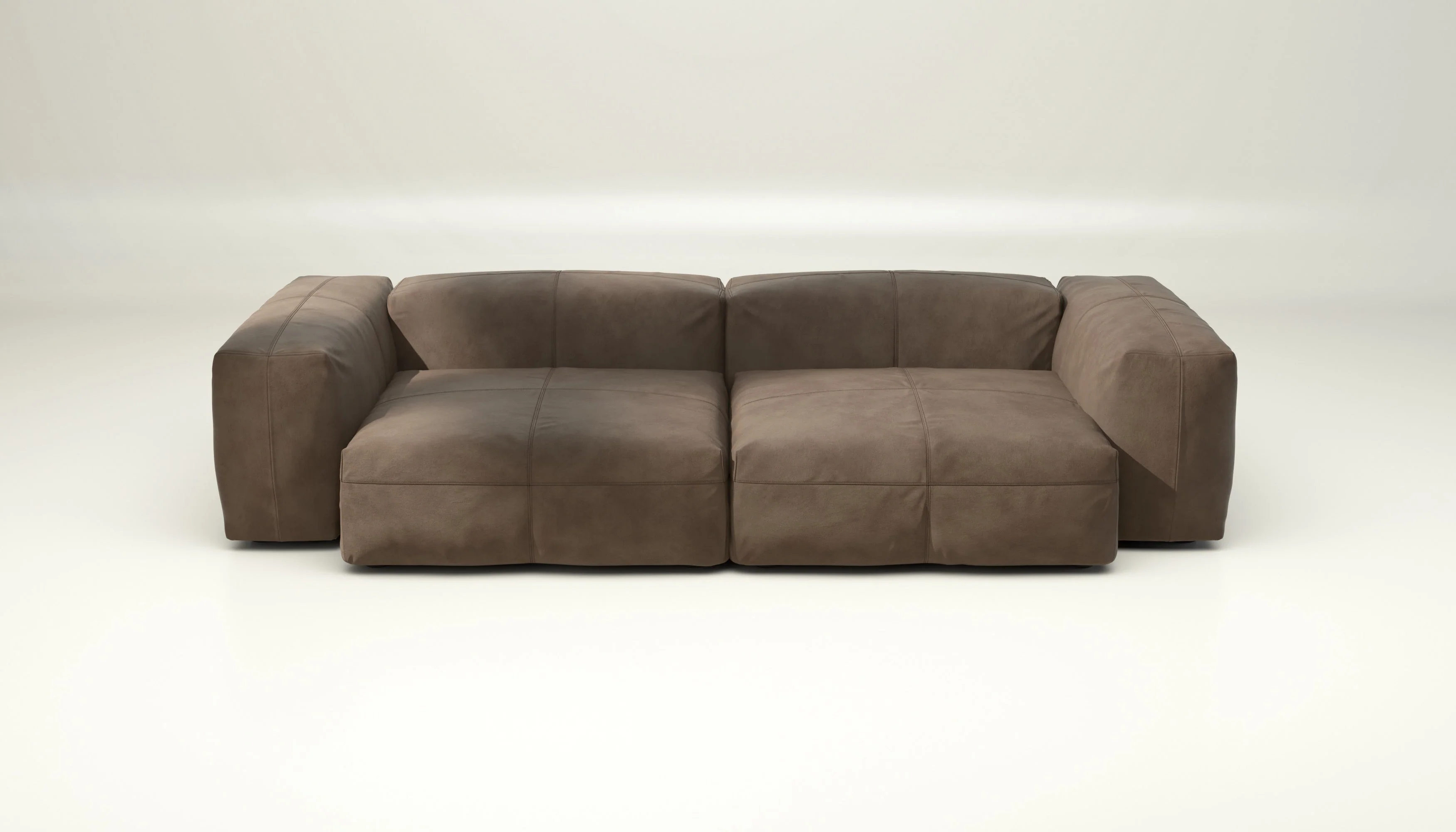 vetsak | Sofa Set 02 Large - leather - cacao | Modulares Sofa | 3.5 Sitzer | Big Sofa - Image 2