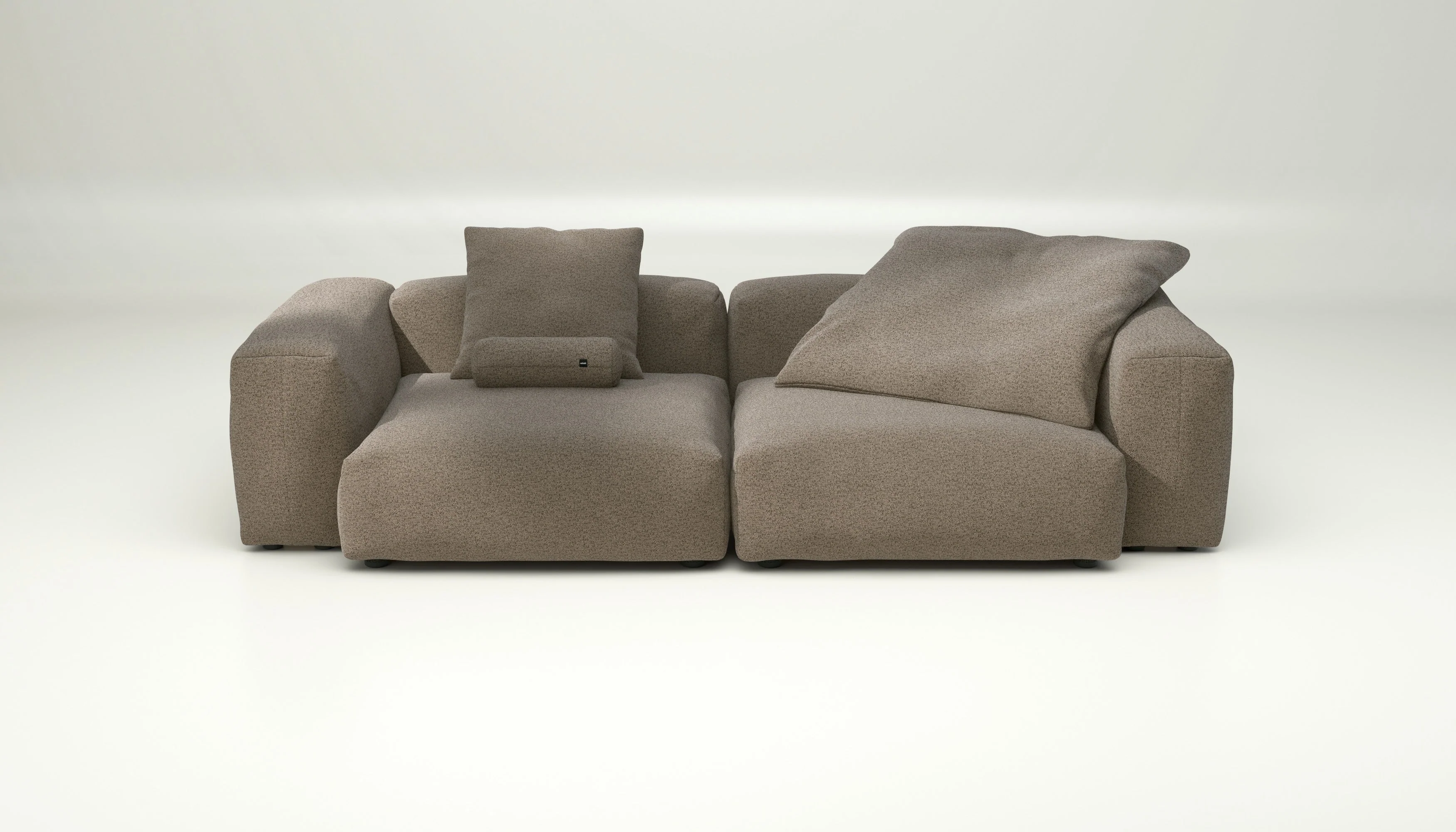 vetsak | Sofa Set 02 Large - Loop Loop - Taupe | Modulares Sofa | 3.5 Sitzer | Big Sofa