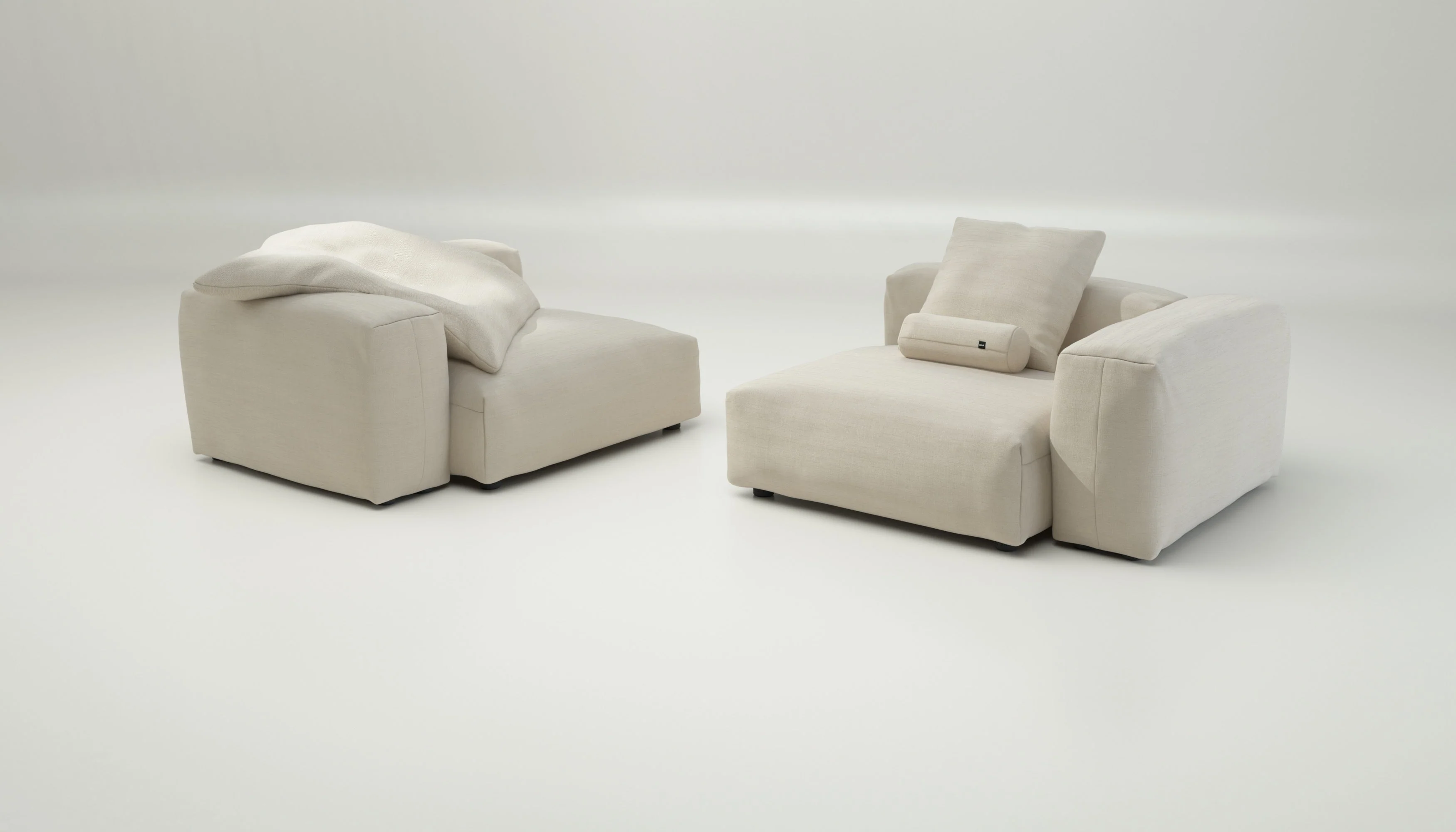 vetsak | Sofa Set 02 Large - Pique - Beige | Modular Sofa | 3.5 Seater | Big Sofa - Image 4