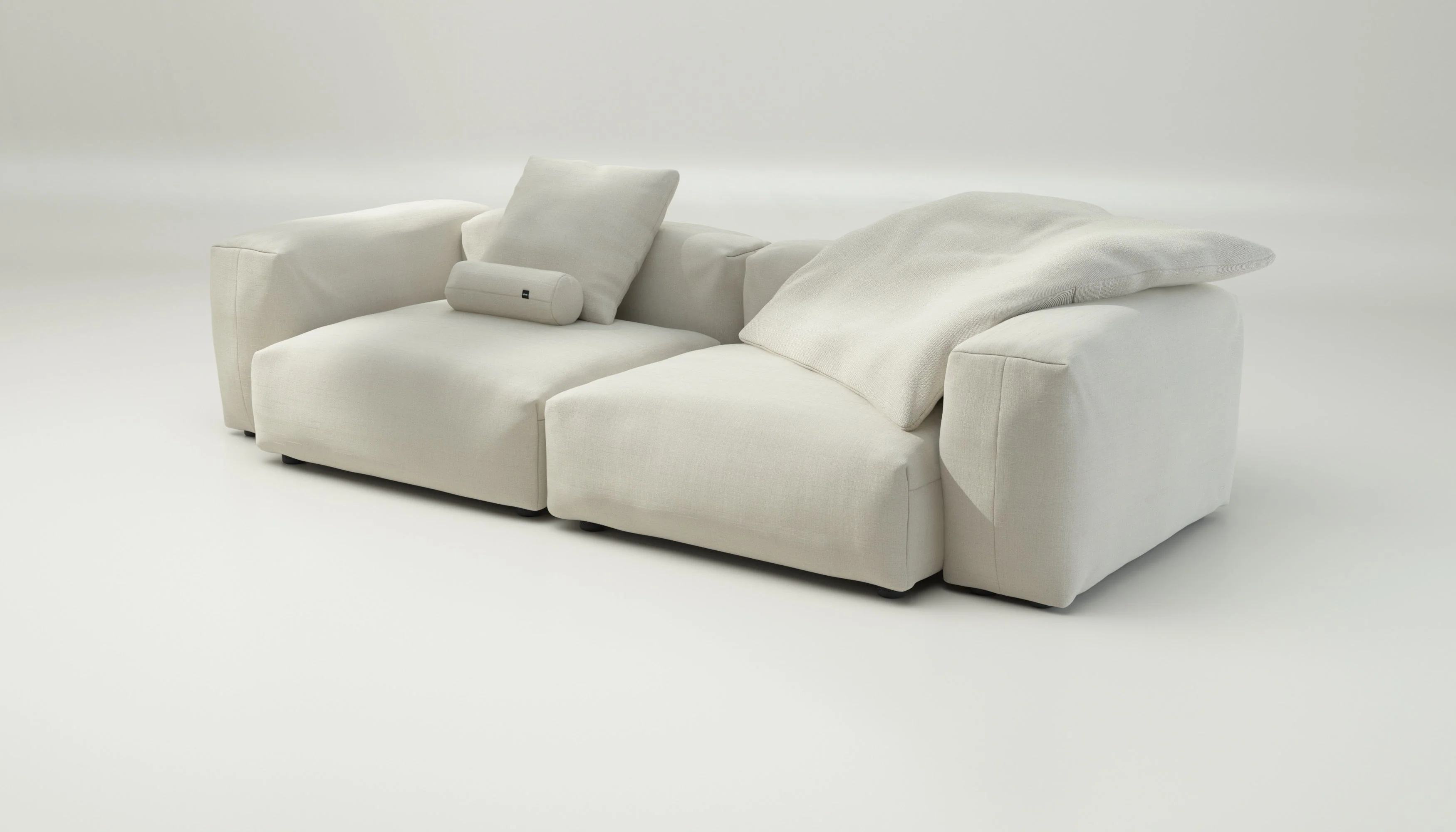 vetsak | Sofa Set 02 Large - Pique - Creme | Modulares Sofa | 3.5 Sitzer | Big Sofa - Image 3