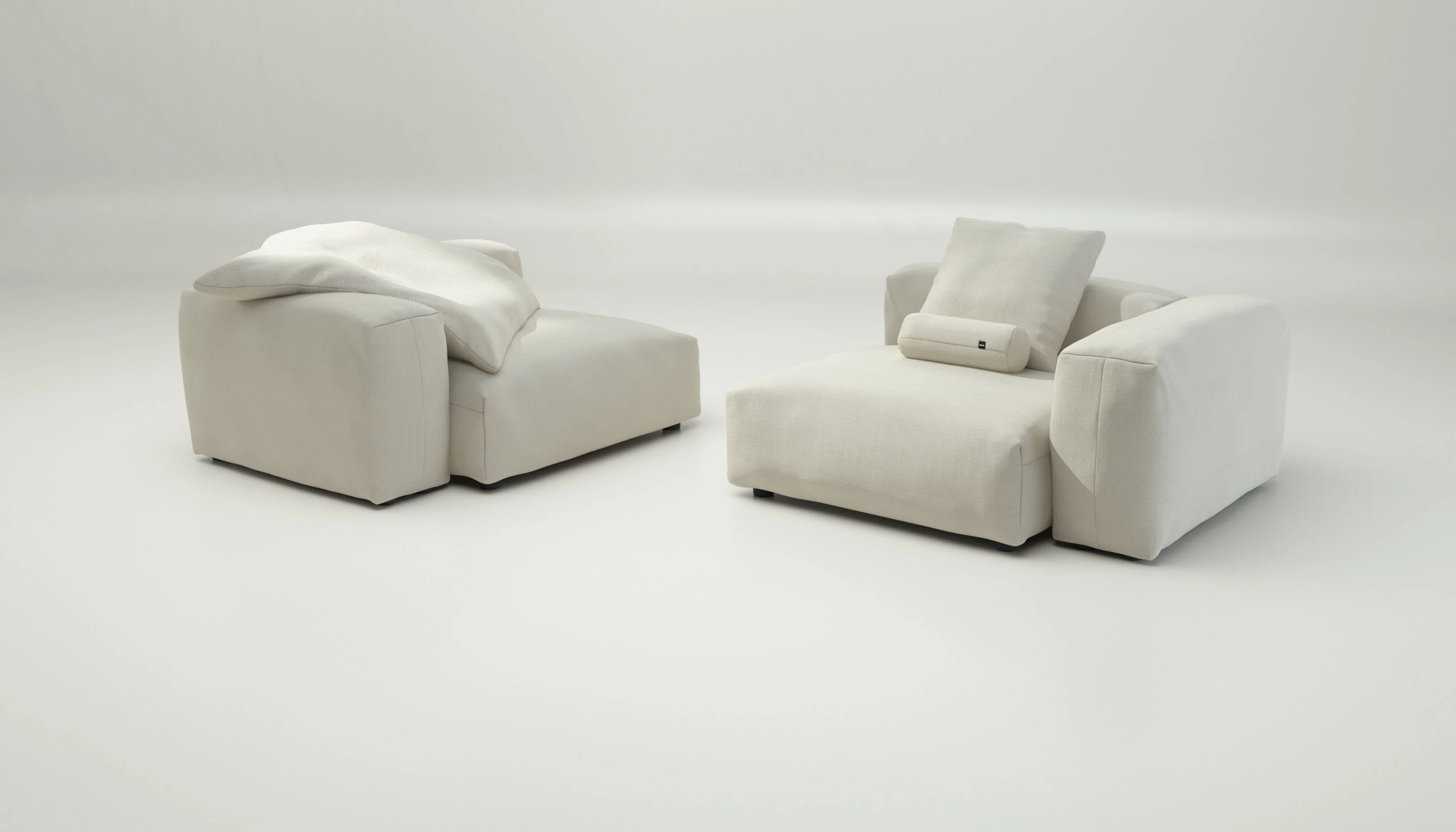 vetsak | Sofa Set 02 Large - Pique - Creme | Modulares Sofa | 3.5 Sitzer | Big Sofa - Image 4