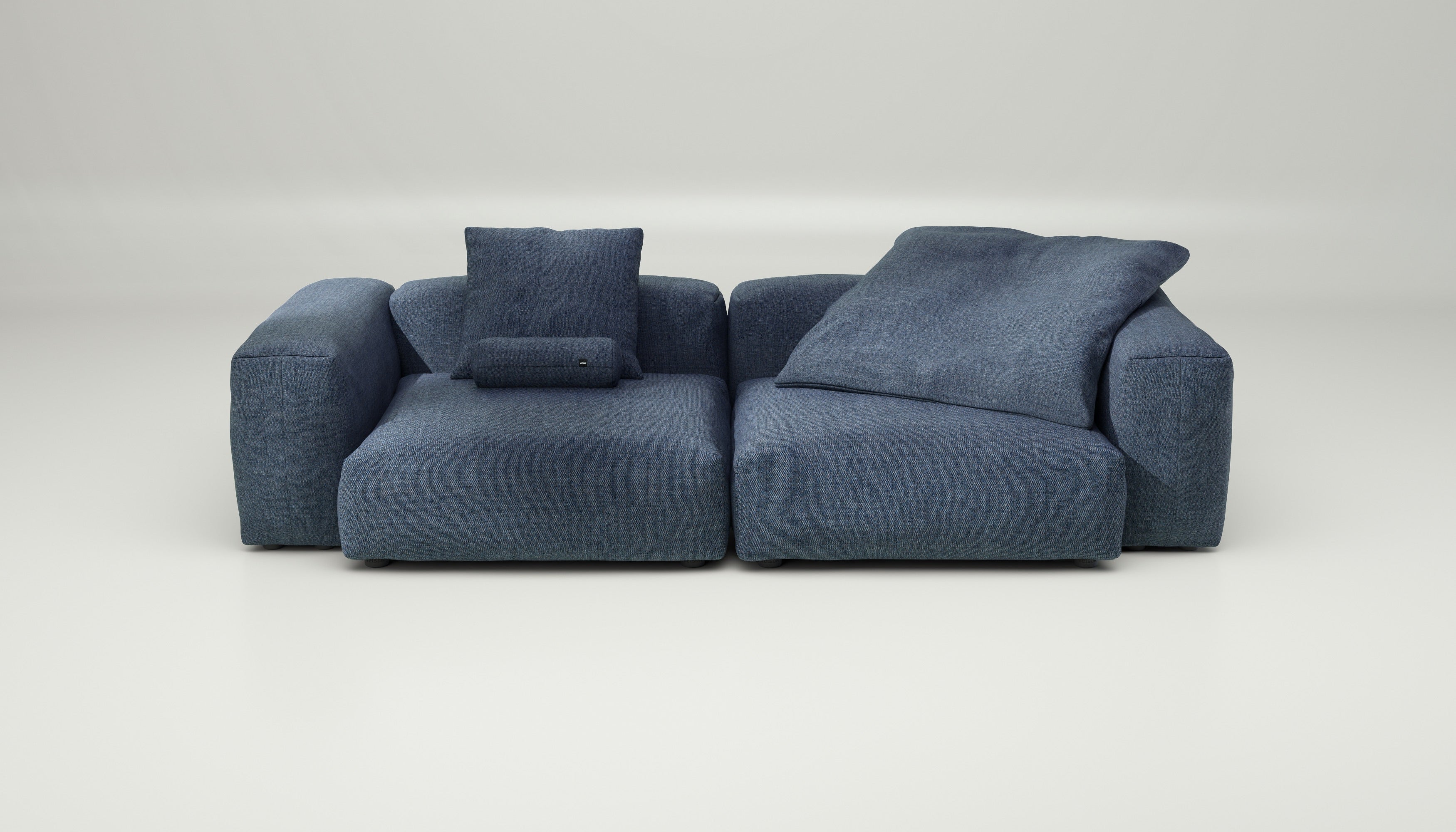 vetsak | Sofa Set 02 Large - Pique - Dark Blue | Modular Sofa | 3.5 Seater | Big Sofa