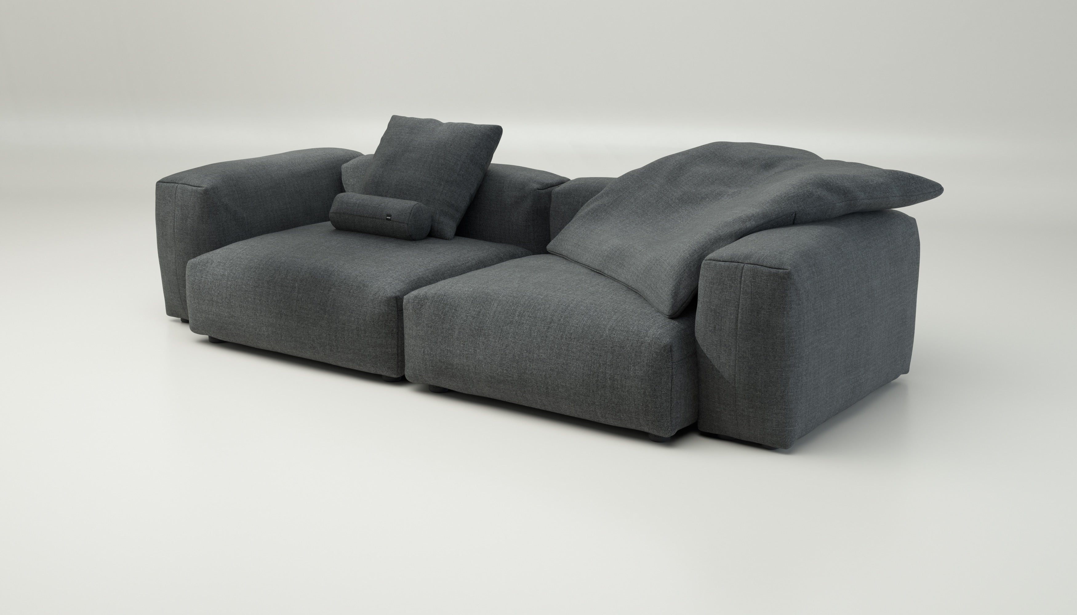 vetsak | Sofa Set 02 Large - Pique - Dark Grey | Modular Sofa | 3.5 Seater | Big Sofa - Image 3