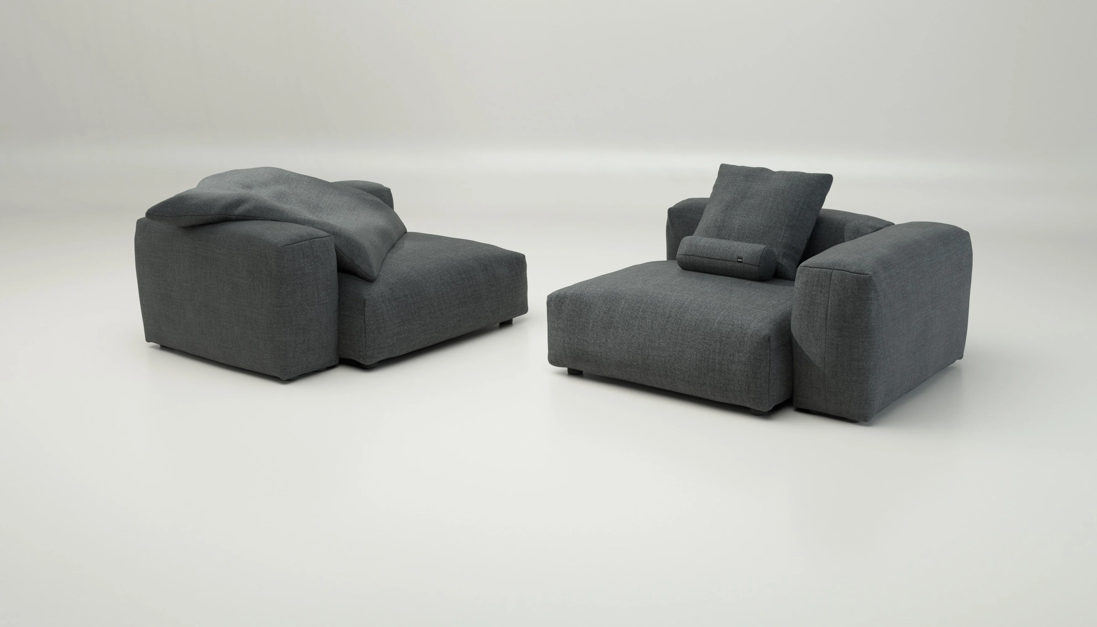 vetsak | Sofa Set 02 Large - Pique - Dark Grey | Modular Sofa | 3.5 Seater | Big Sofa - Image 4