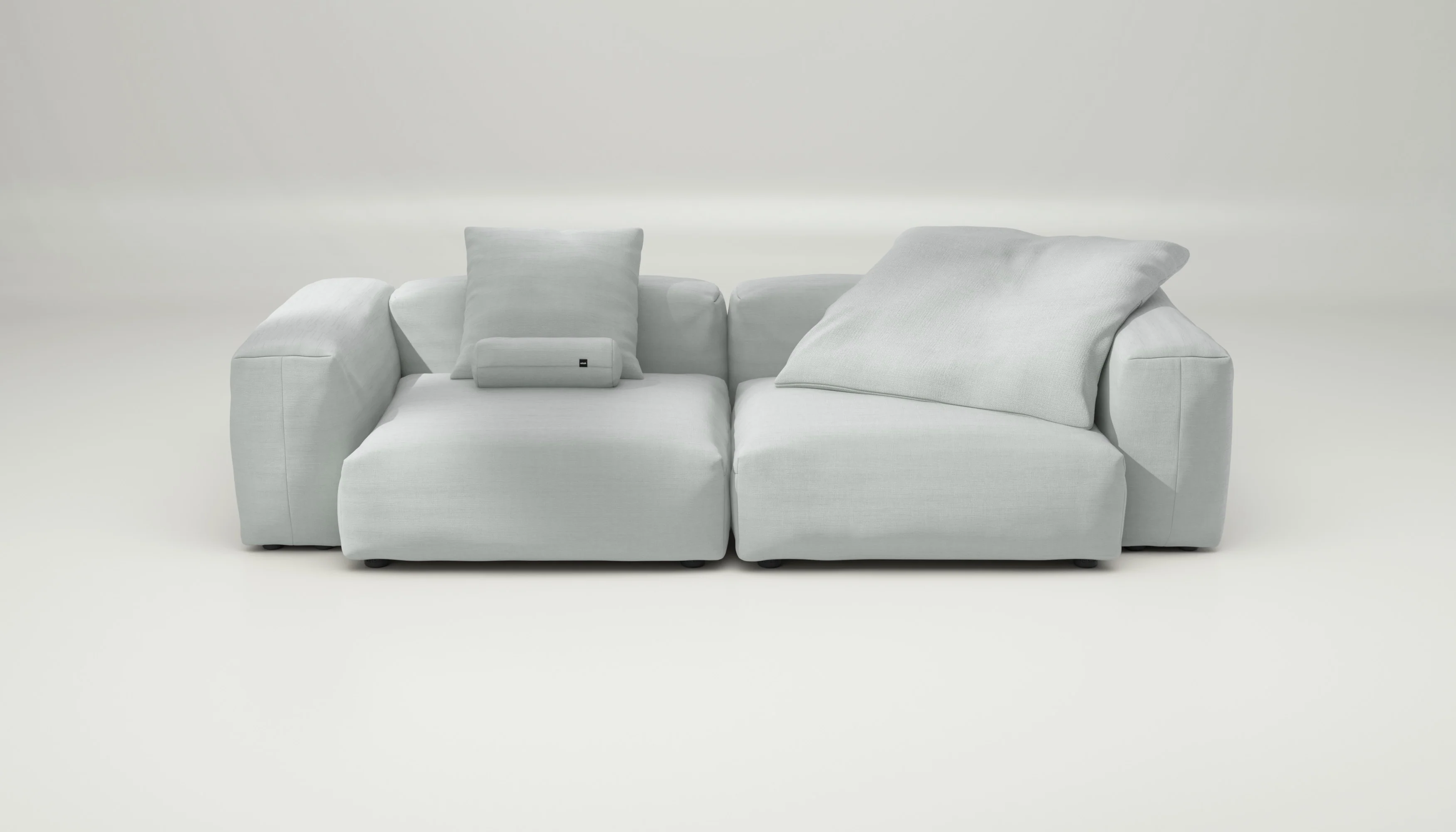vetsak | Sofa Set 02 Large - Pique - Light Grey | Modular Sofa | 3.5 Seater | Big Sofa