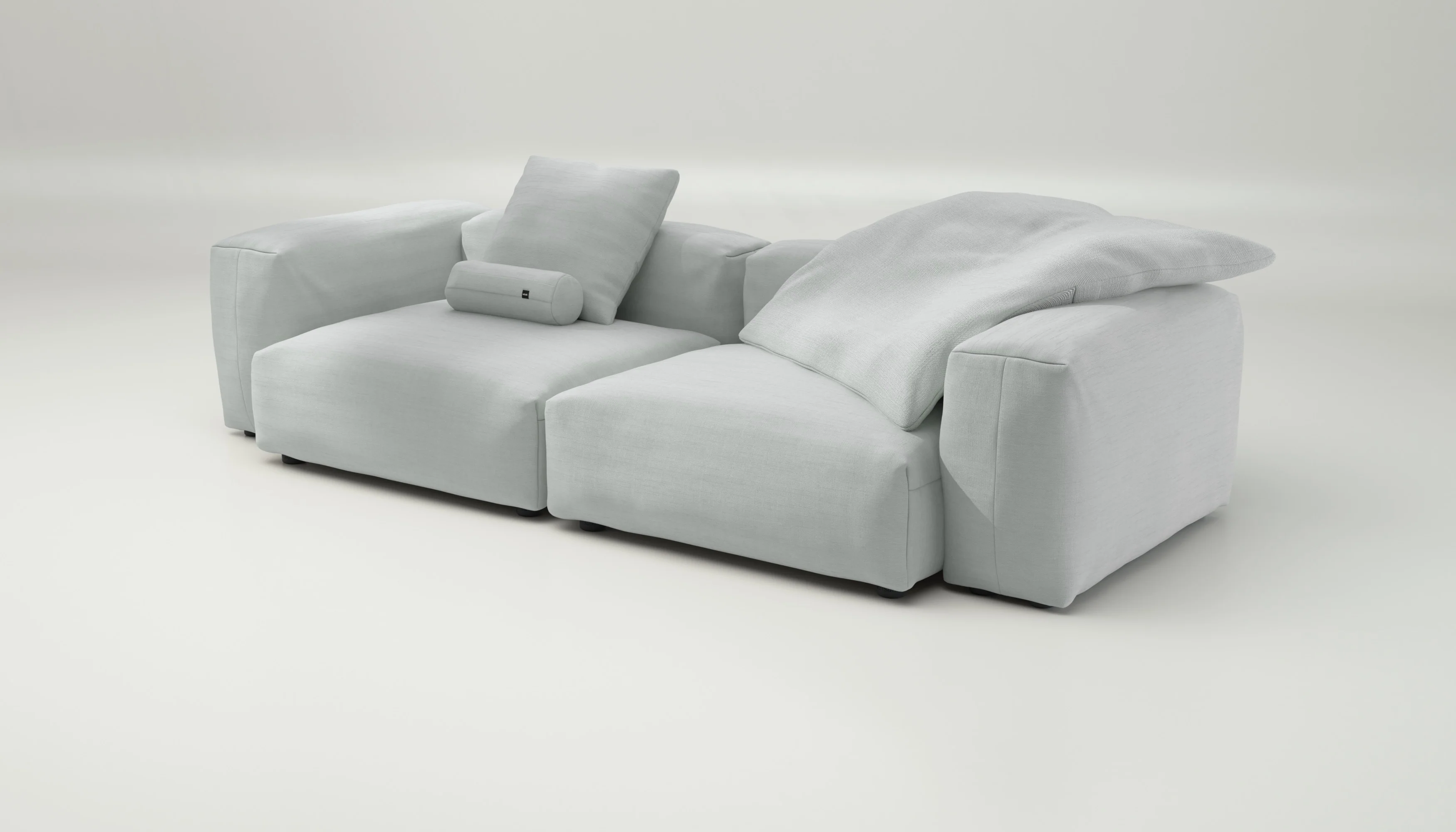 vetsak | Sofa Set 02 Large - Pique - Light Grey | Modular Sofa | 3.5 Seater | Big Sofa - Image 3