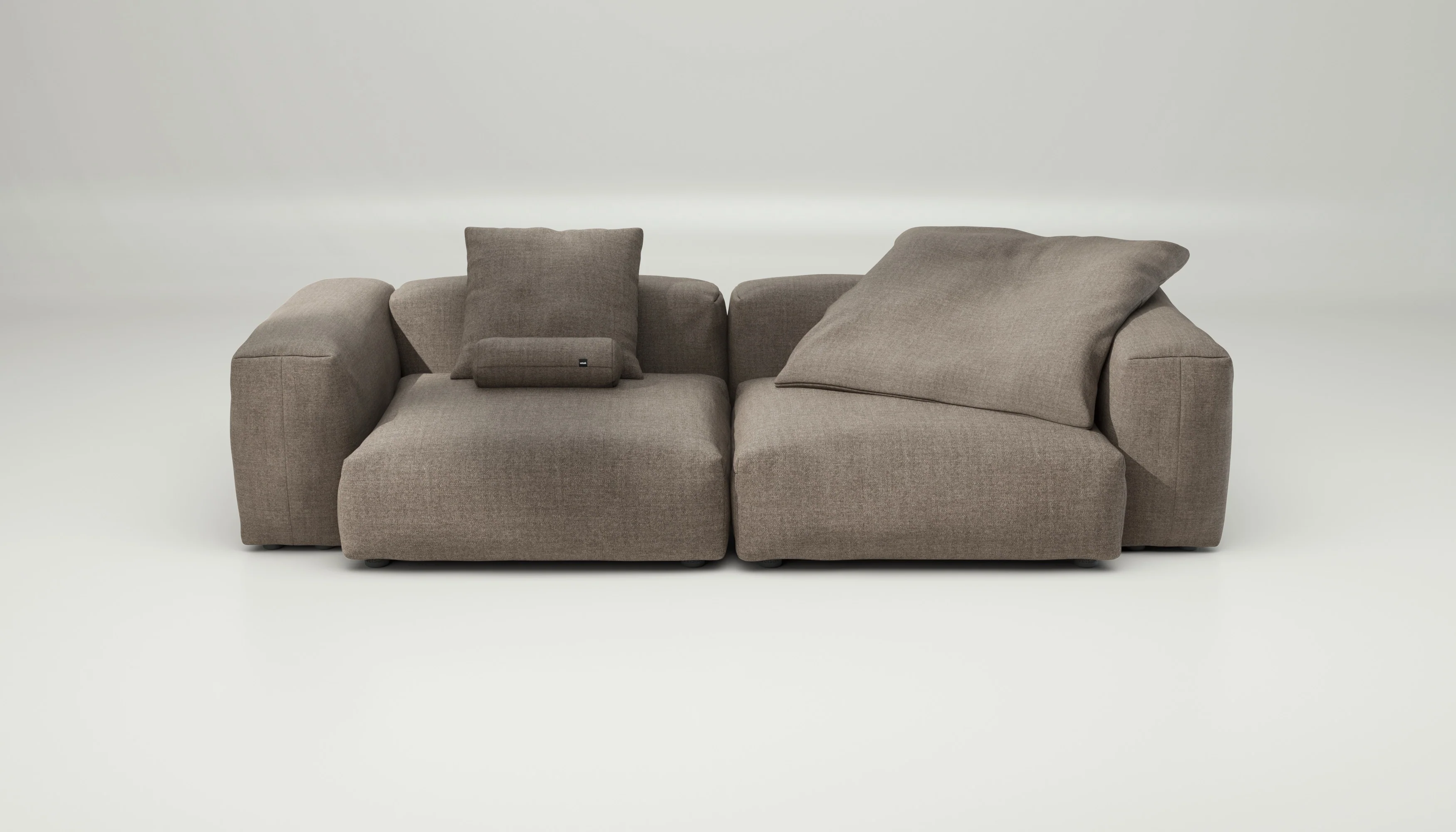vetsak | Sofa Set 02 Large - Pique - Stone | Modular Sofa | 3.5 Seater | Big Sofa