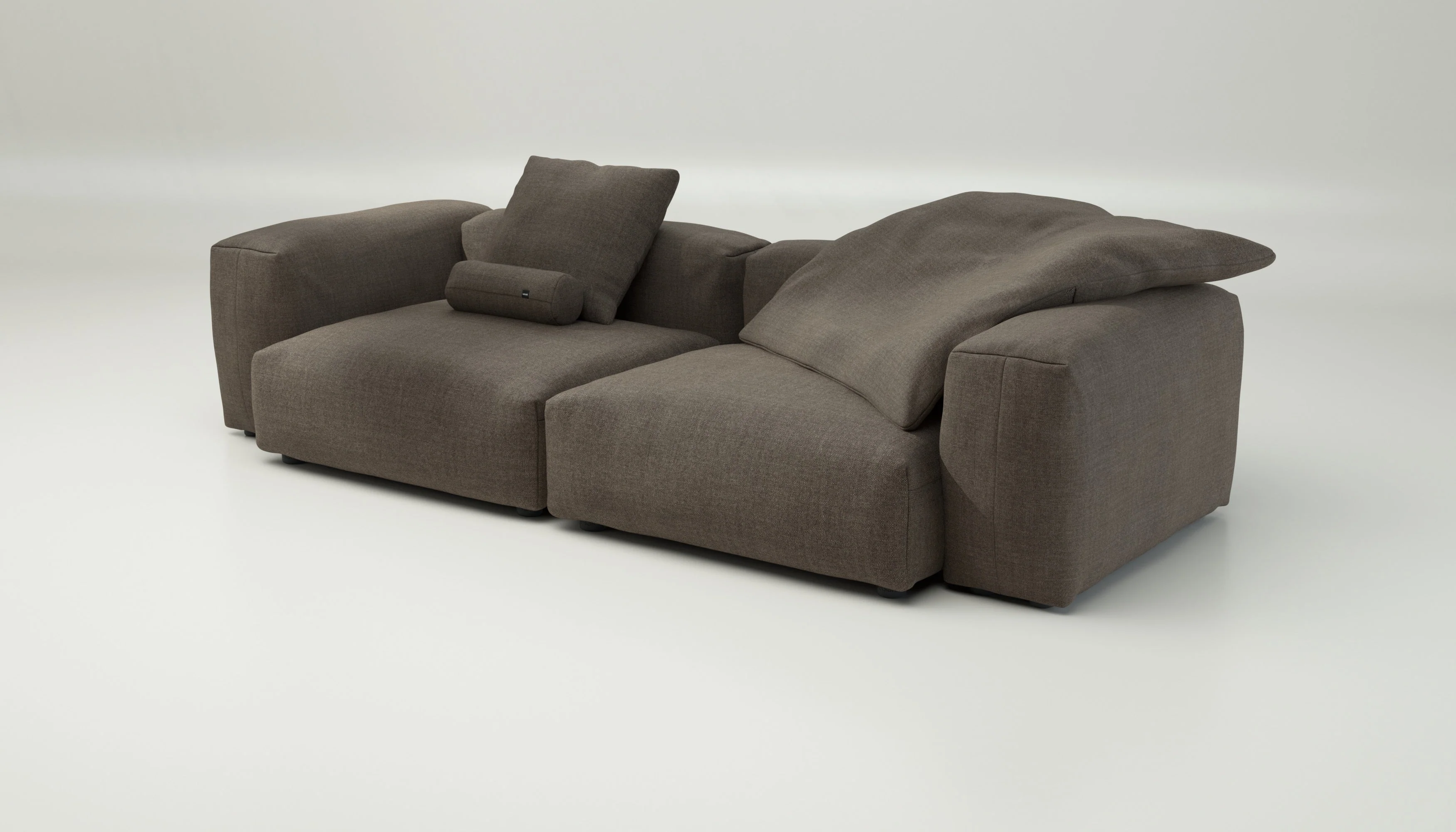 vetsak | Sofa Set 02 Large - Pique - Taupe | Modular Sofa | 3.5 Seater | Big Sofa - Image 3