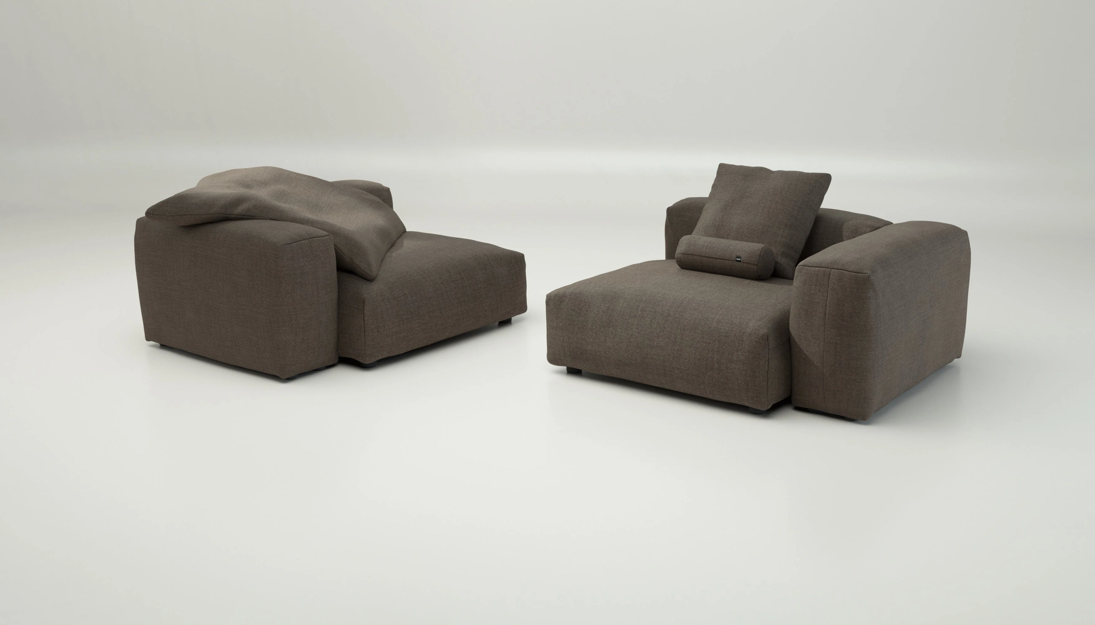 vetsak | Sofa Set 02 Large - Pique - Taupe | Modular Sofa | 3.5 Seater | Big Sofa - Image 4