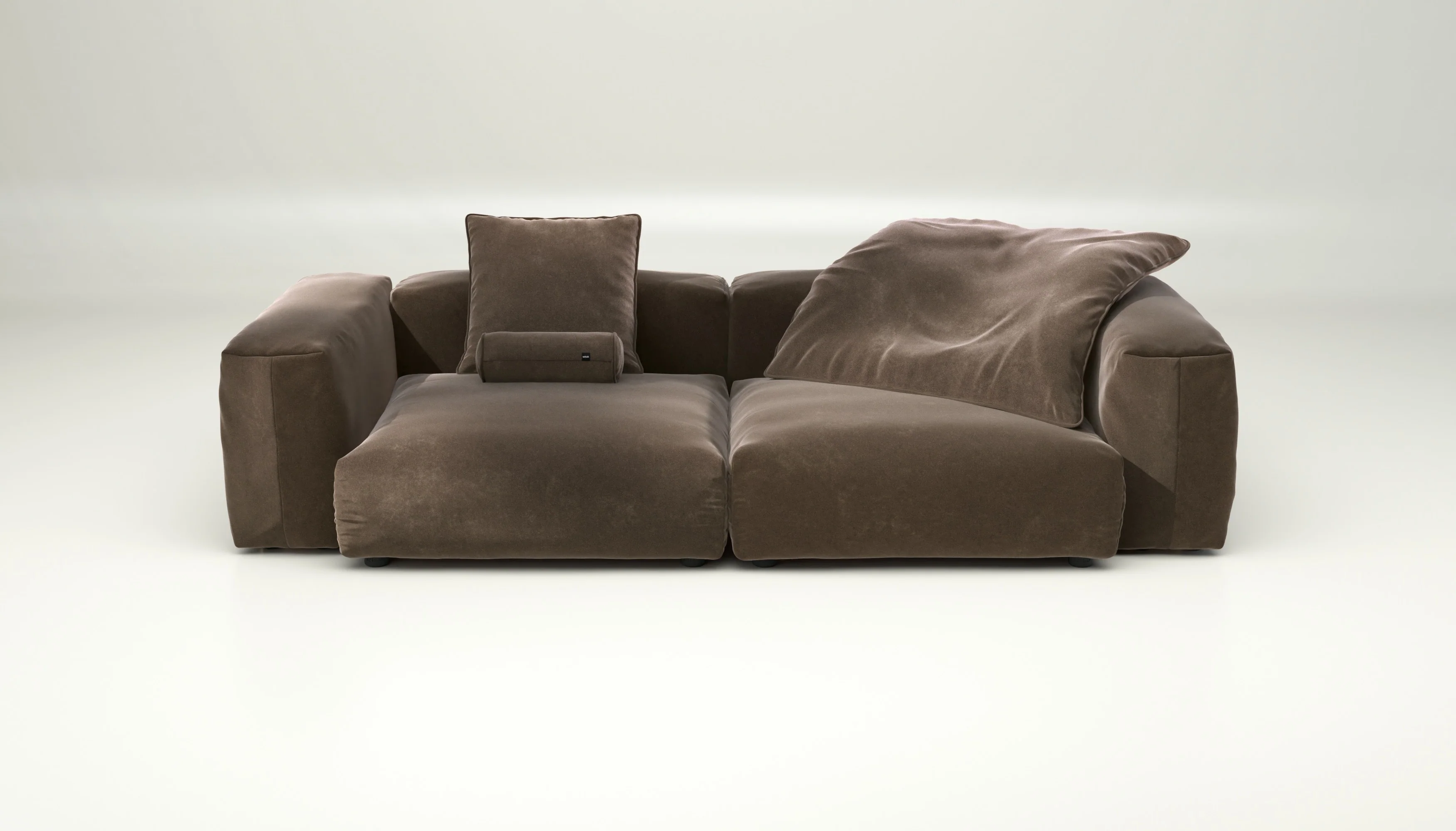 vetsak | Sofa Set 02 Large - Suave - Espresso | Modulares Sofa | 3.5 Sitzer | Big Sofa