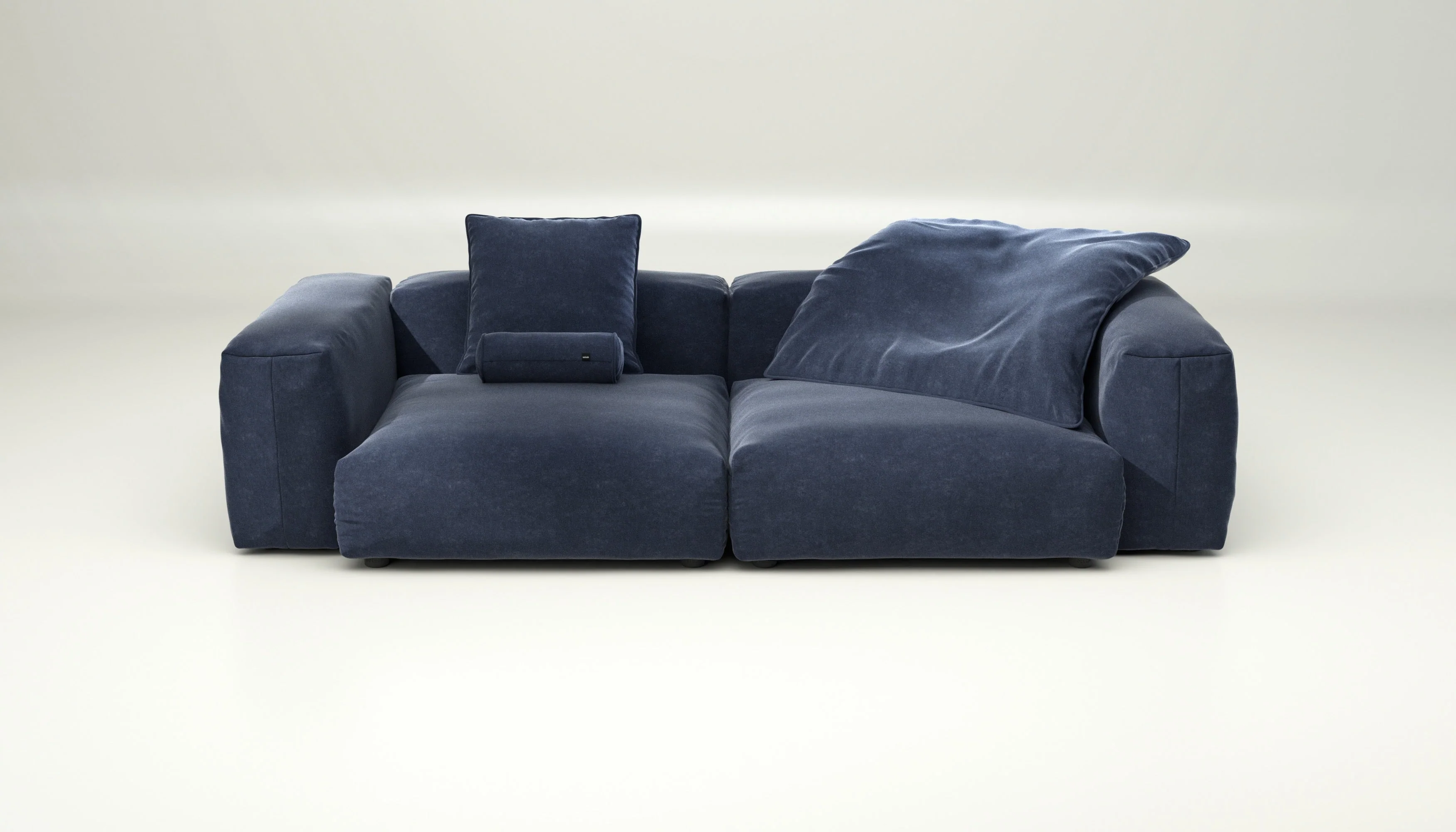 vetsak | Sofa Set 02 Large - Suave - Navy | Modulares Sofa | 3.5 Sitzer | Big Sofa