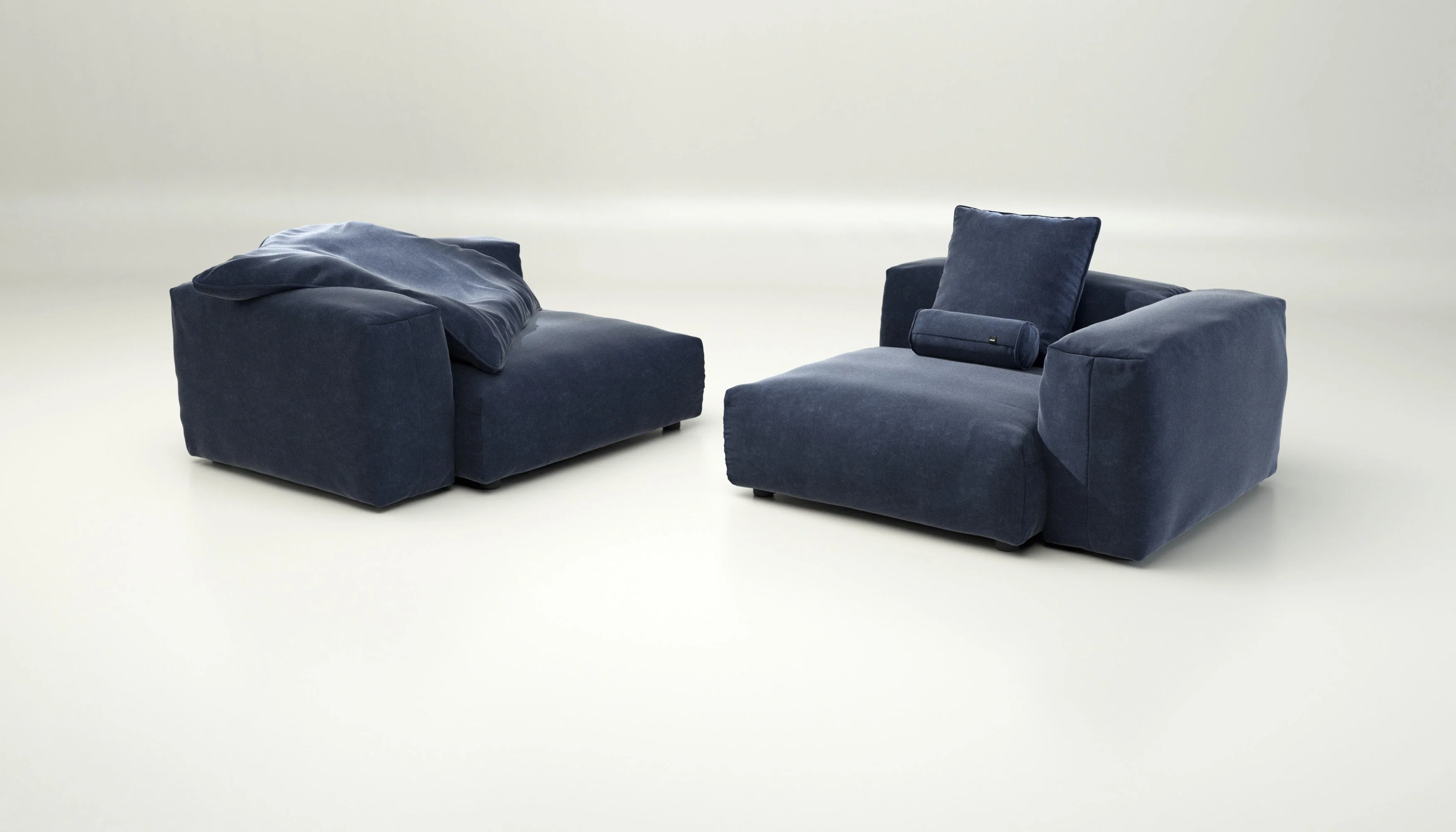 vetsak | Sofa Set 02 Large - Suave - Navy | Modulares Sofa | 3.5 Sitzer | Big Sofa - Image 4