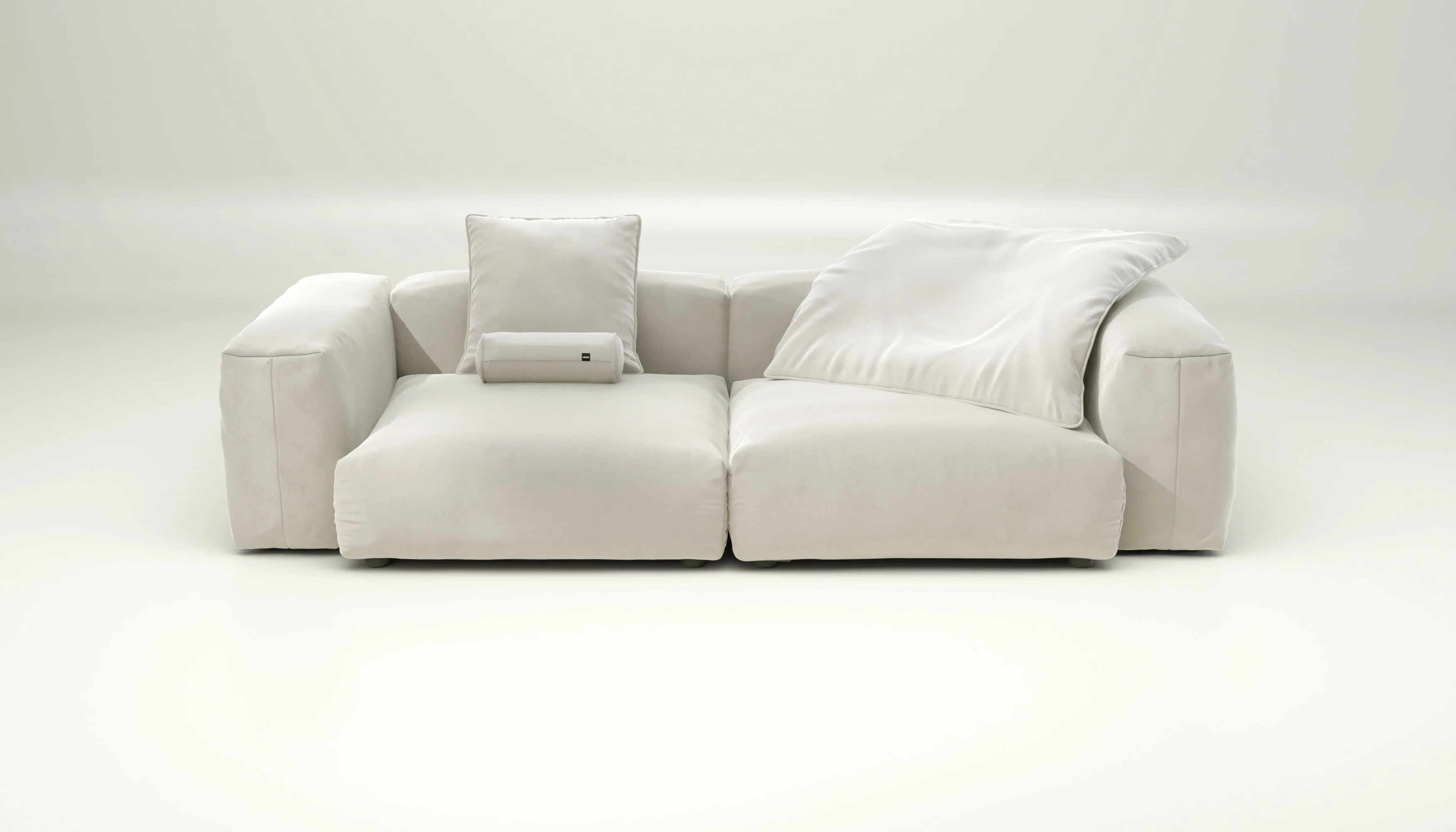 vetsak | Sofa Set 02 Large - Suave - Pearl | Modular Sofa | 3.5 Seater | Big Sofa