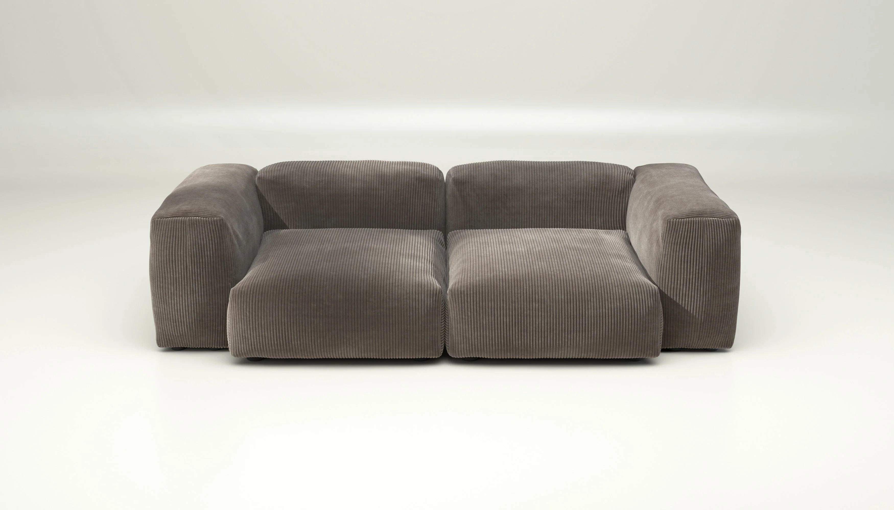 vetsak | Sofa Set 02 Medium - Cord Velour - Mocha | Modulares Sofa | 2.5 Sitzer | Big Sofa - Image 2