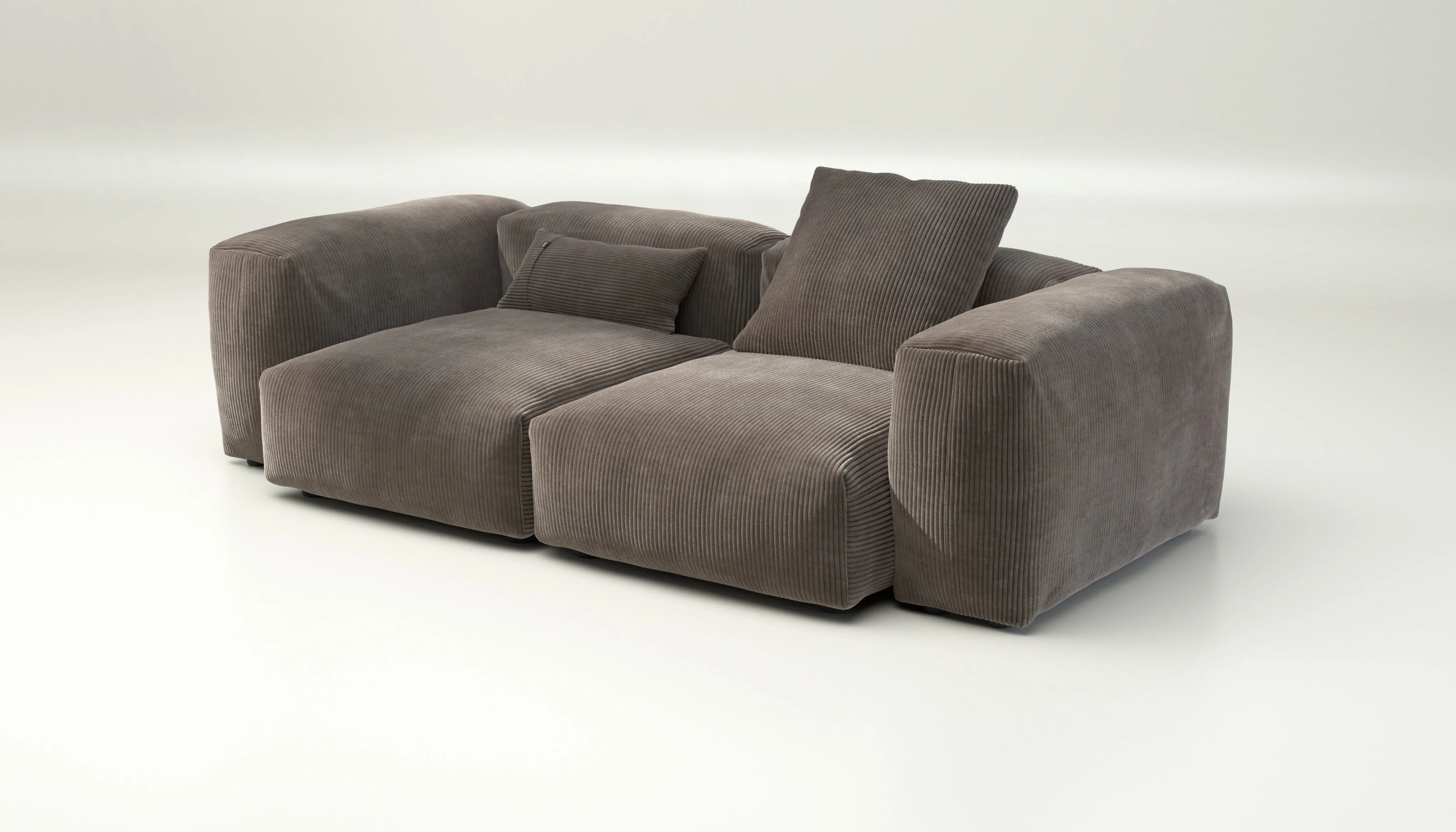 vetsak | Sofa Set 02 Medium - Cord Velour - Mocha | Modulares Sofa | 2.5 Sitzer | Big Sofa - Image 3