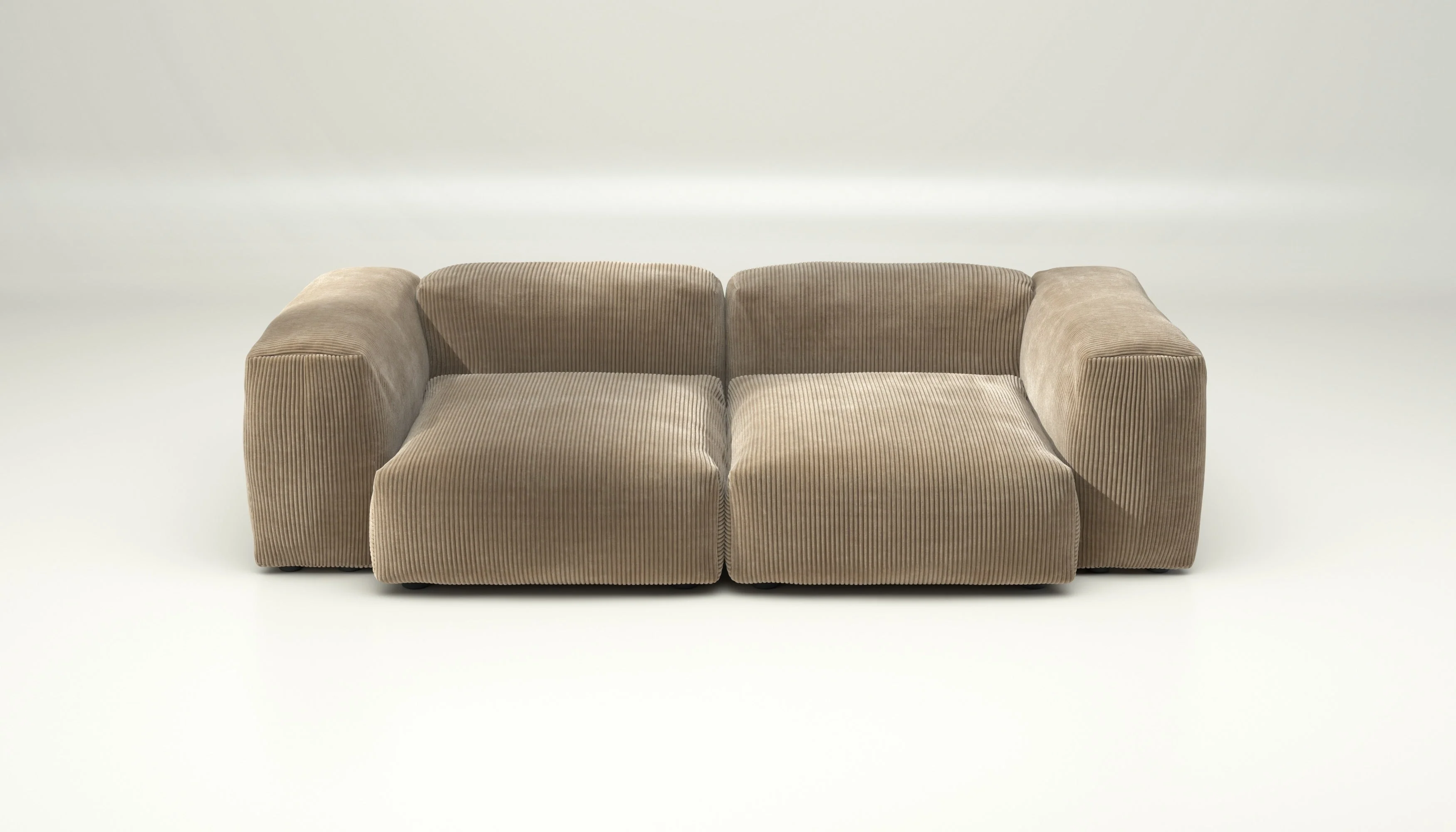 vetsak | Sofa Set 02 Medium - Cord Velour - Sand | Modulares Sofa | 2.5 Sitzer | Big Sofa - Image 2