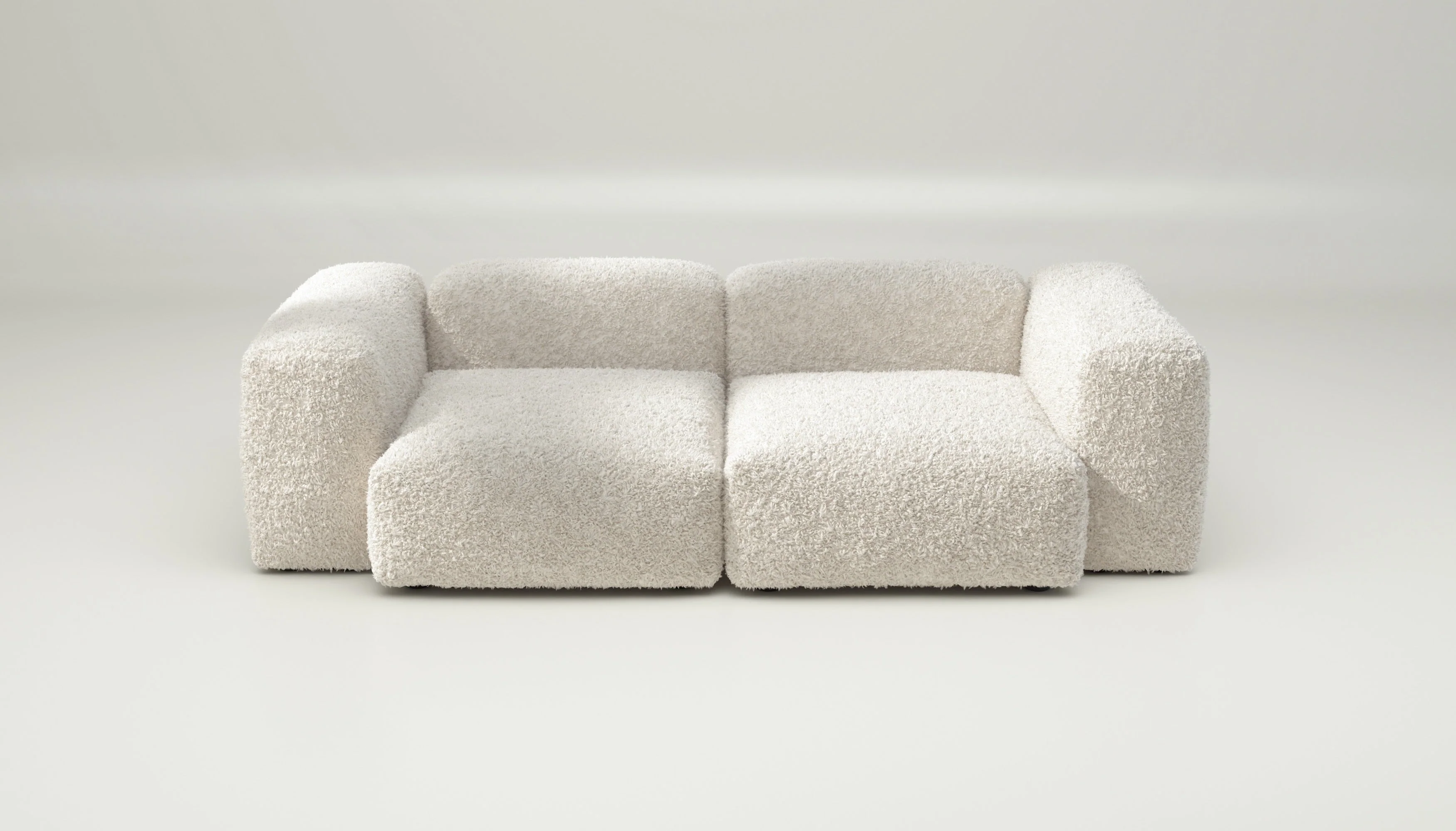 vetsak | Sofa Set 02 Medium - Doodle - Creme | Modulares Sofa | 2.5 Sitzer | Big Sofa - Image 2