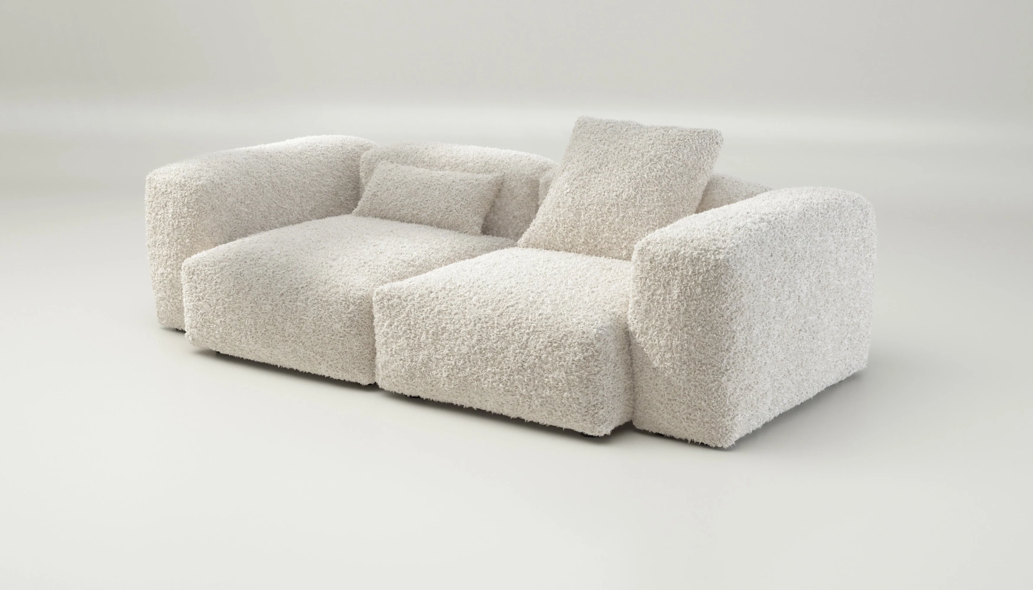 vetsak | Sofa Set 02 Medium - Doodle - Creme | Modulares Sofa | 2.5 Sitzer | Big Sofa - Image 3
