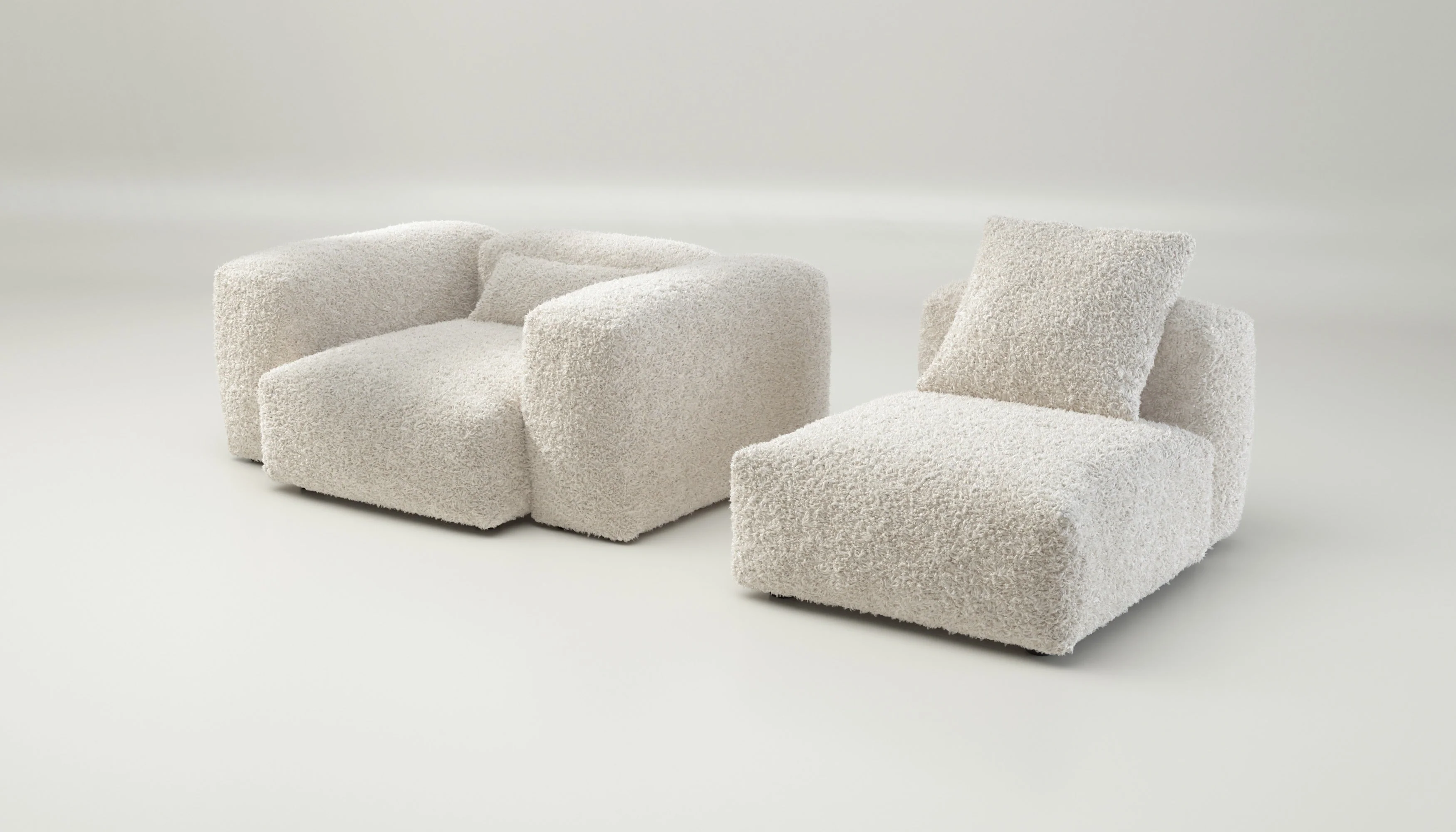 vetsak | Sofa Set 02 Medium - Doodle - Creme | Modulares Sofa | 2.5 Sitzer | Big Sofa - Image 4