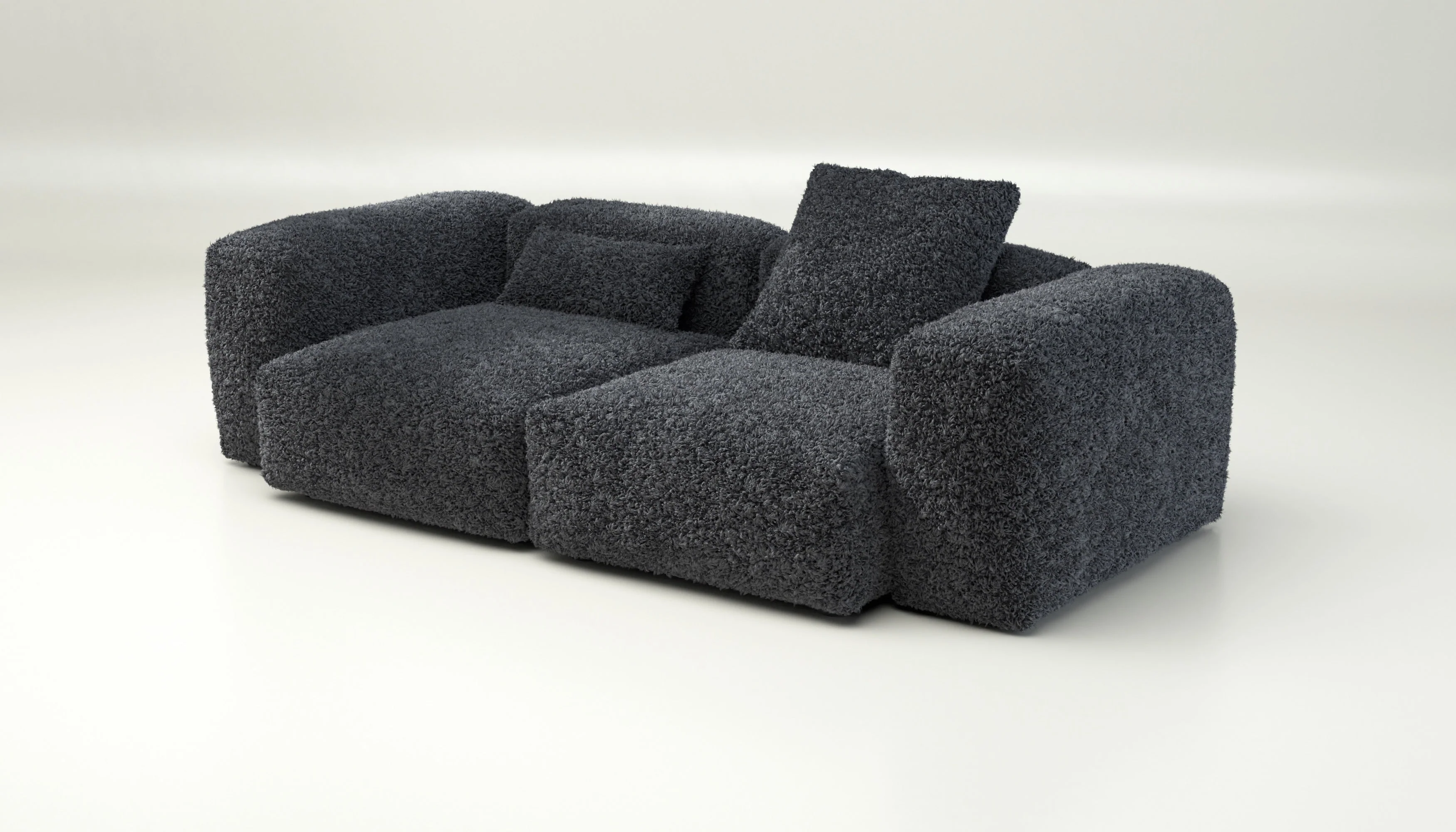 vetsak | Sofa Set 02 Medium - Doodle - Dark Grey | Modulares Sofa | 2.5 Sitzer | Big Sofa - Image 3