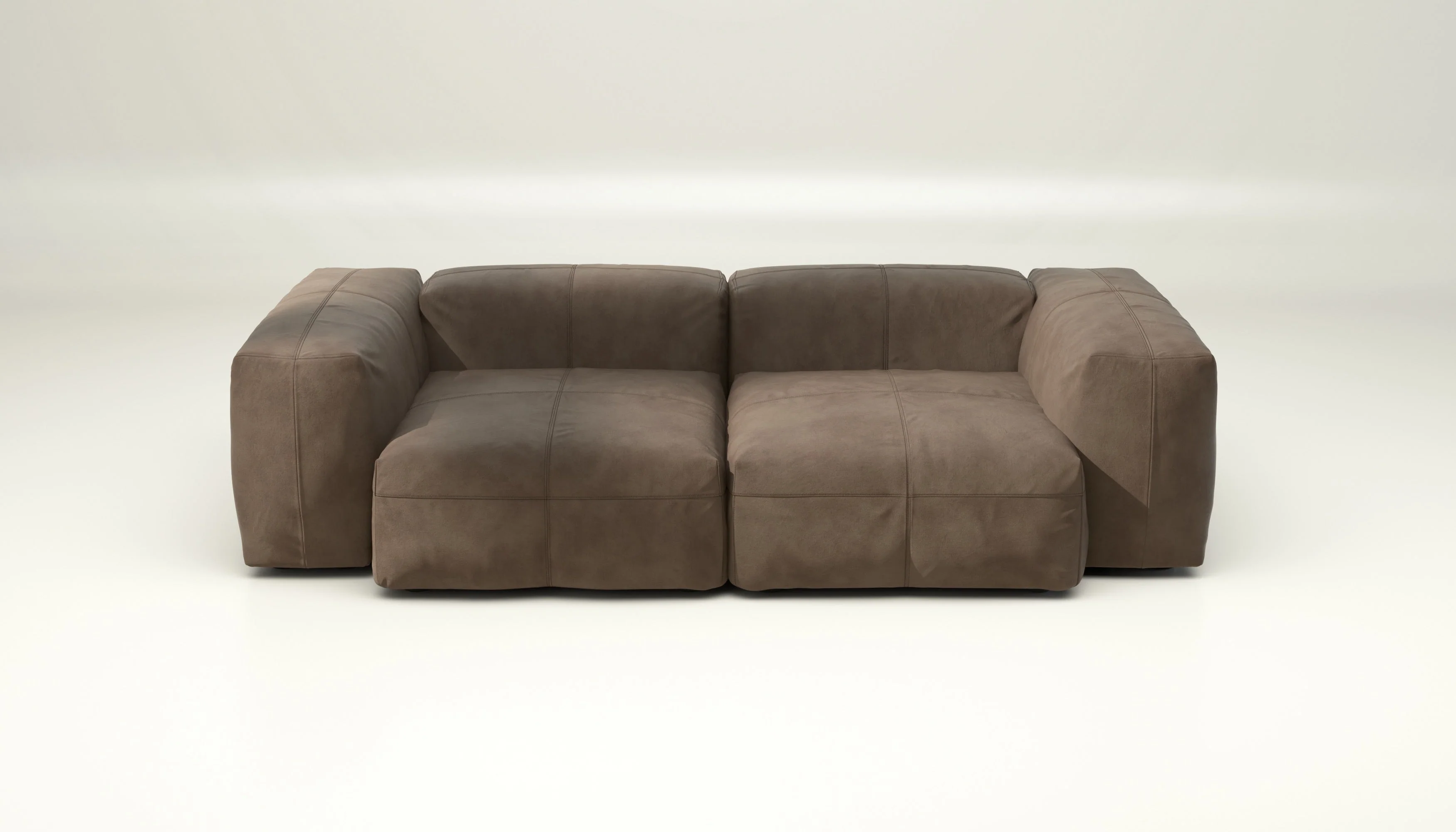vetsak | Sofa Set 02 Medium - leather - cacao | Modulares Sofa | 2.5 Sitzer | Big Sofa - Image 2