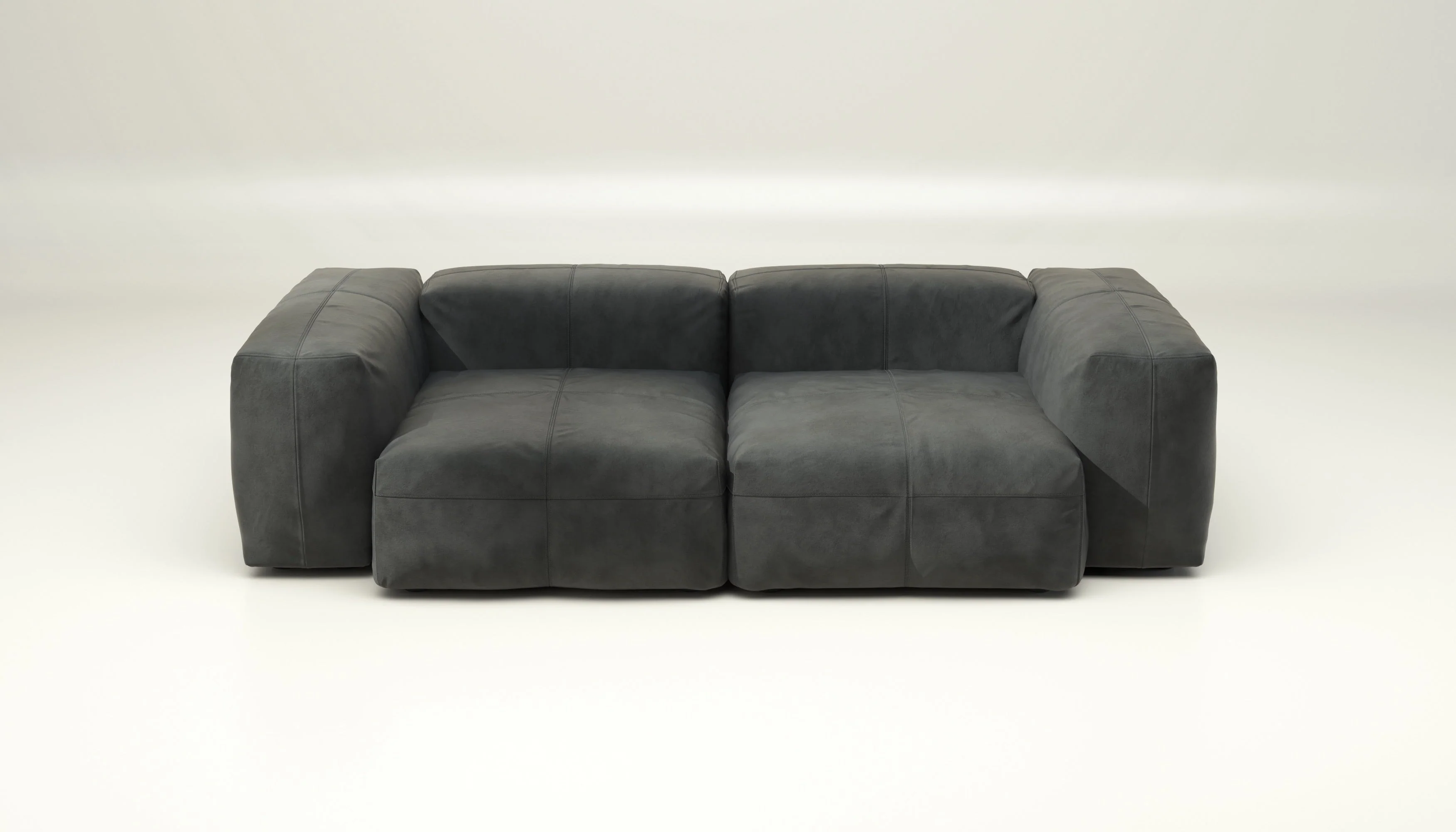 vetsak | Sofa Set 02 Medium - Leather - Cacao | Modulares Sofa | 2.5 Sitzer | Big Sofa - Image 2