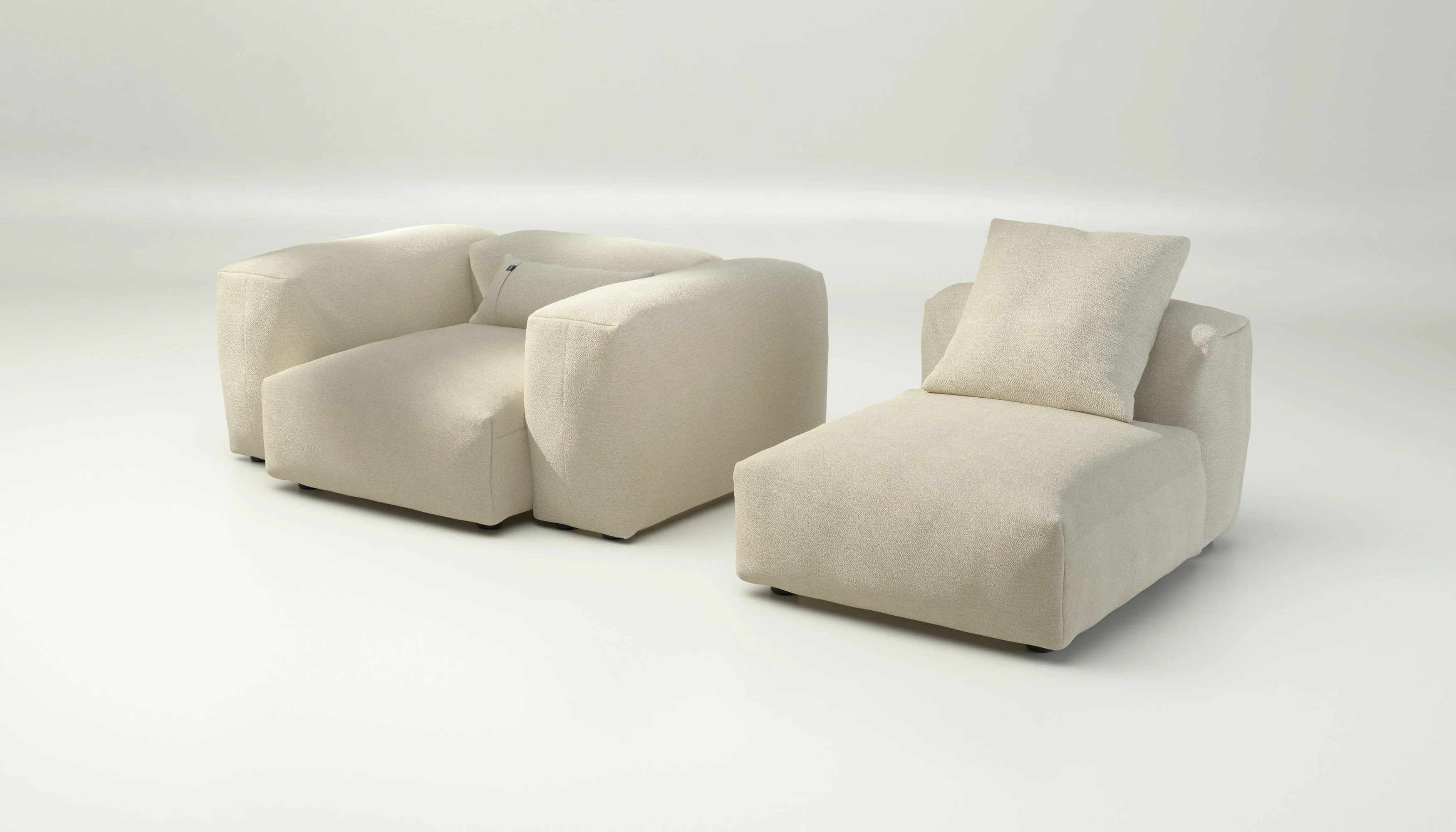 vetsak | Sofa Set 02 Medium - Loop Loop - Duna | Modulares Sofa | 2.5 Sitzer | Big Sofa - Image 4
