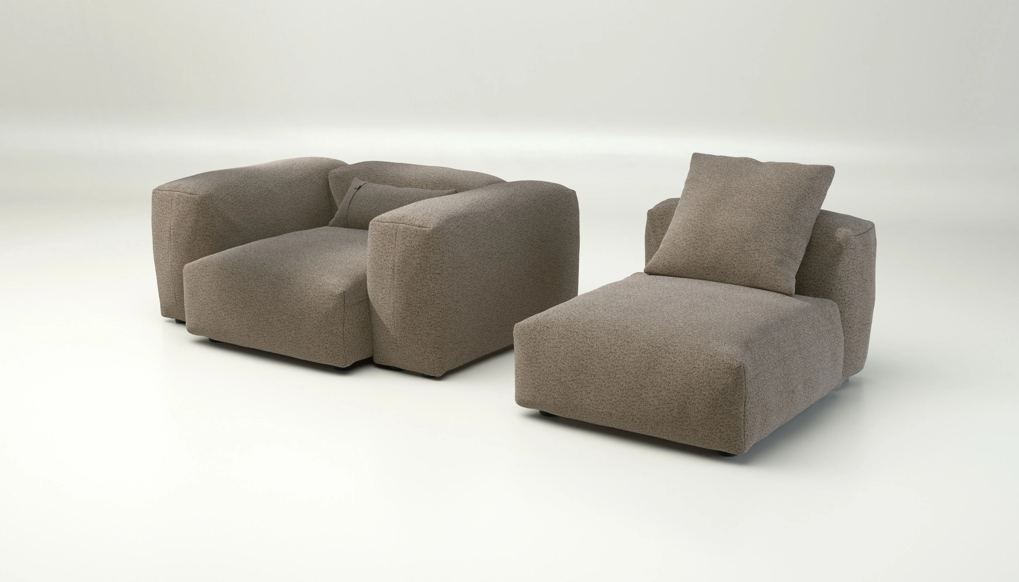 vetsak | Sofa Set 02 Medium - Loop Loop - Taupe | Modulares Sofa | 2.5 Sitzer | Big Sofa - Image 4