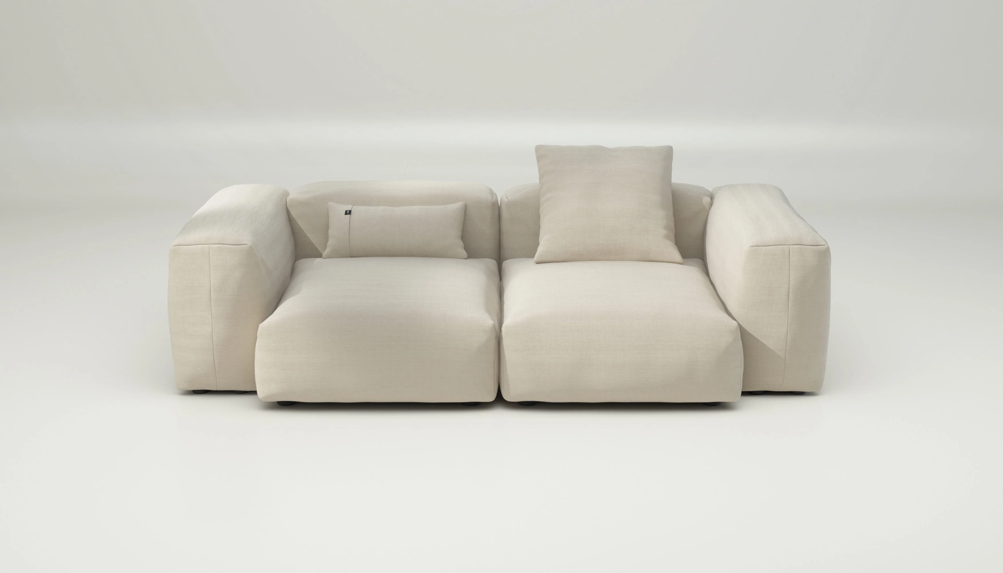 vetsak | Sofa Set 02 Medium - Pique - Beige | Modular Sofa | 2.5 Seater | Big Sofa