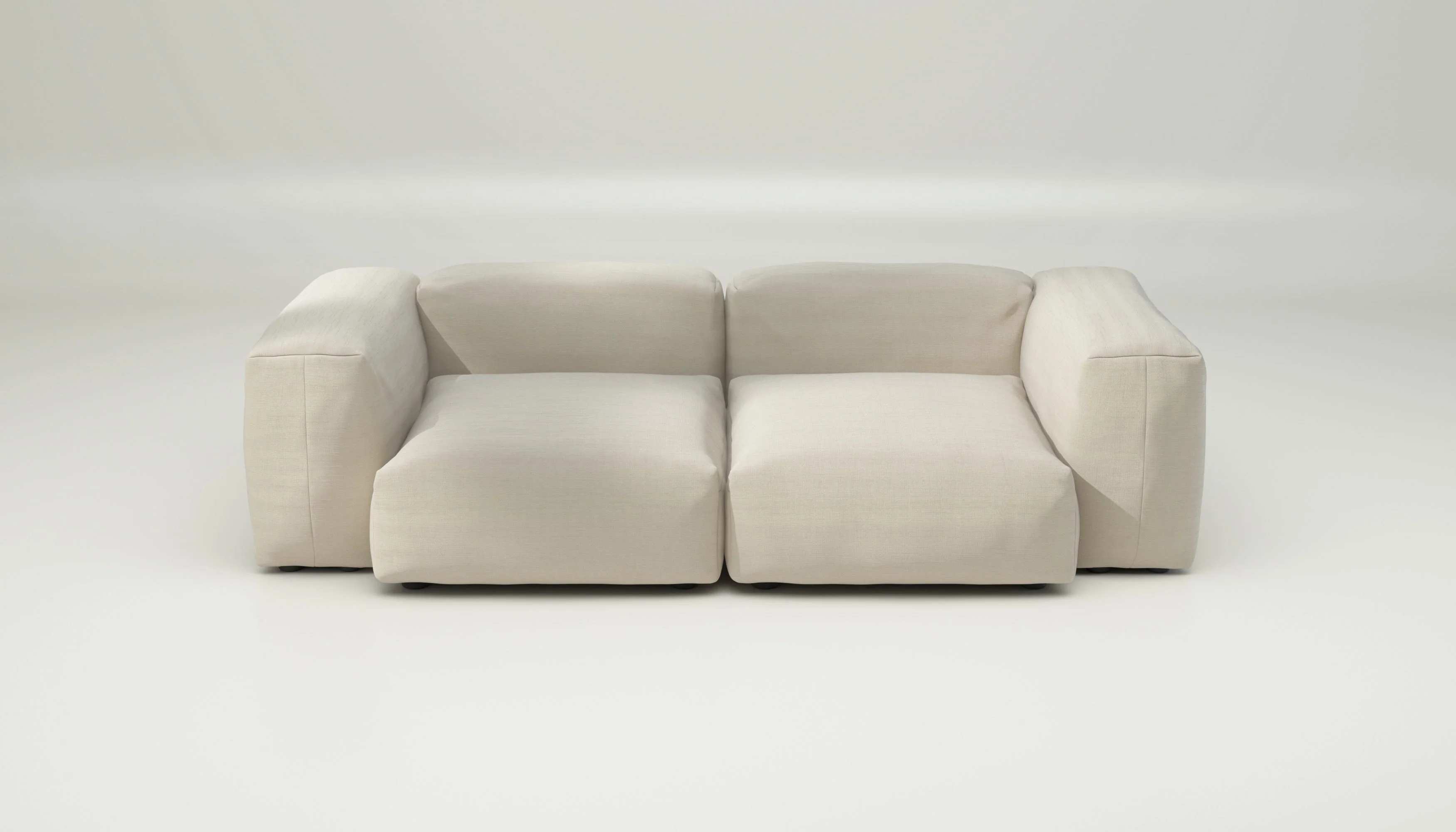 vetsak | Sofa Set 02 Medium - Pique - Beige | Modular Sofa | 2.5 Seater | Big Sofa - Image 2