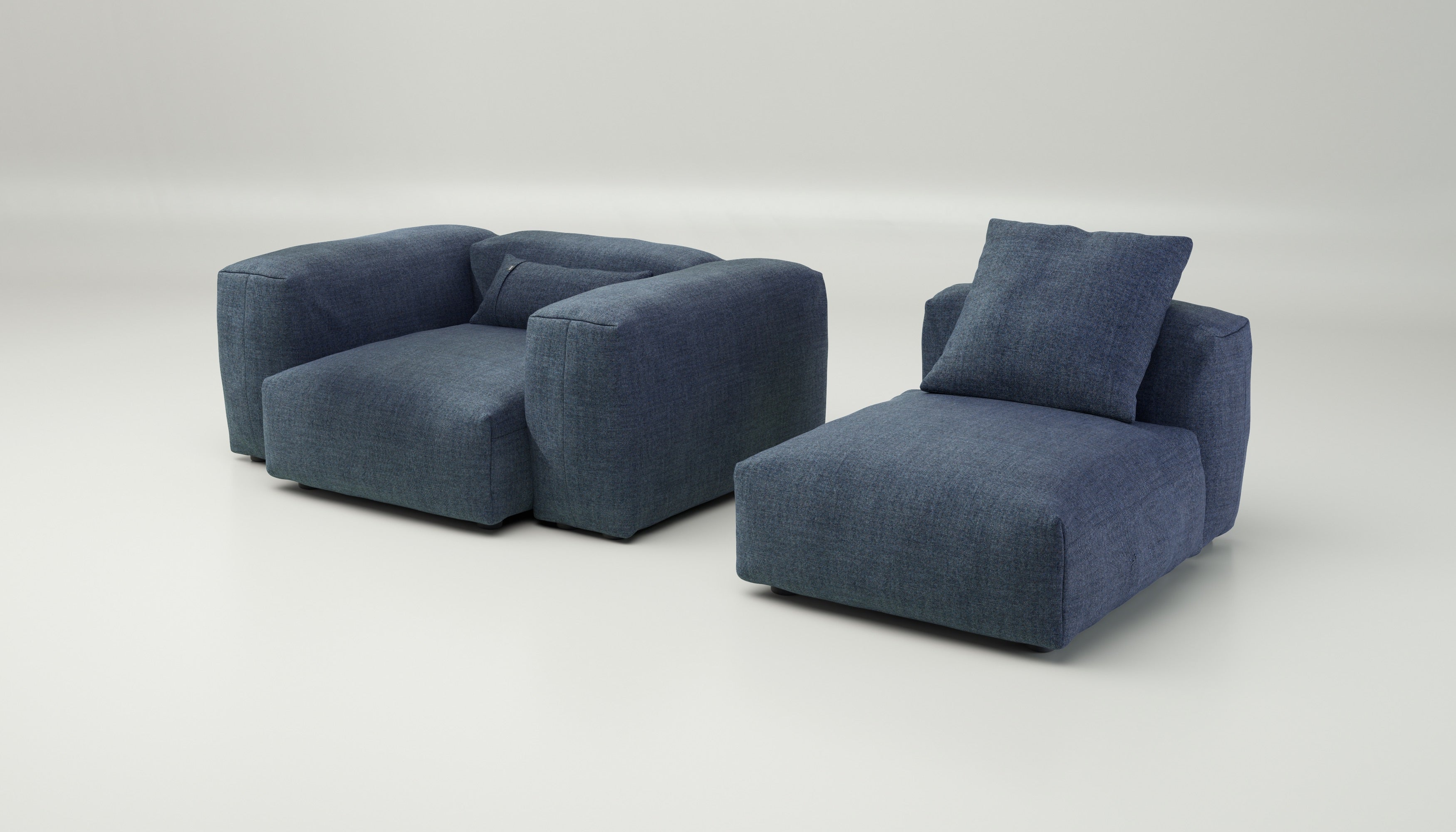 vetsak | Sofa Set 02 Medium - Pique - Dark Blue | Modular Sofa | 2.5 Seater | Big Sofa - Image 4