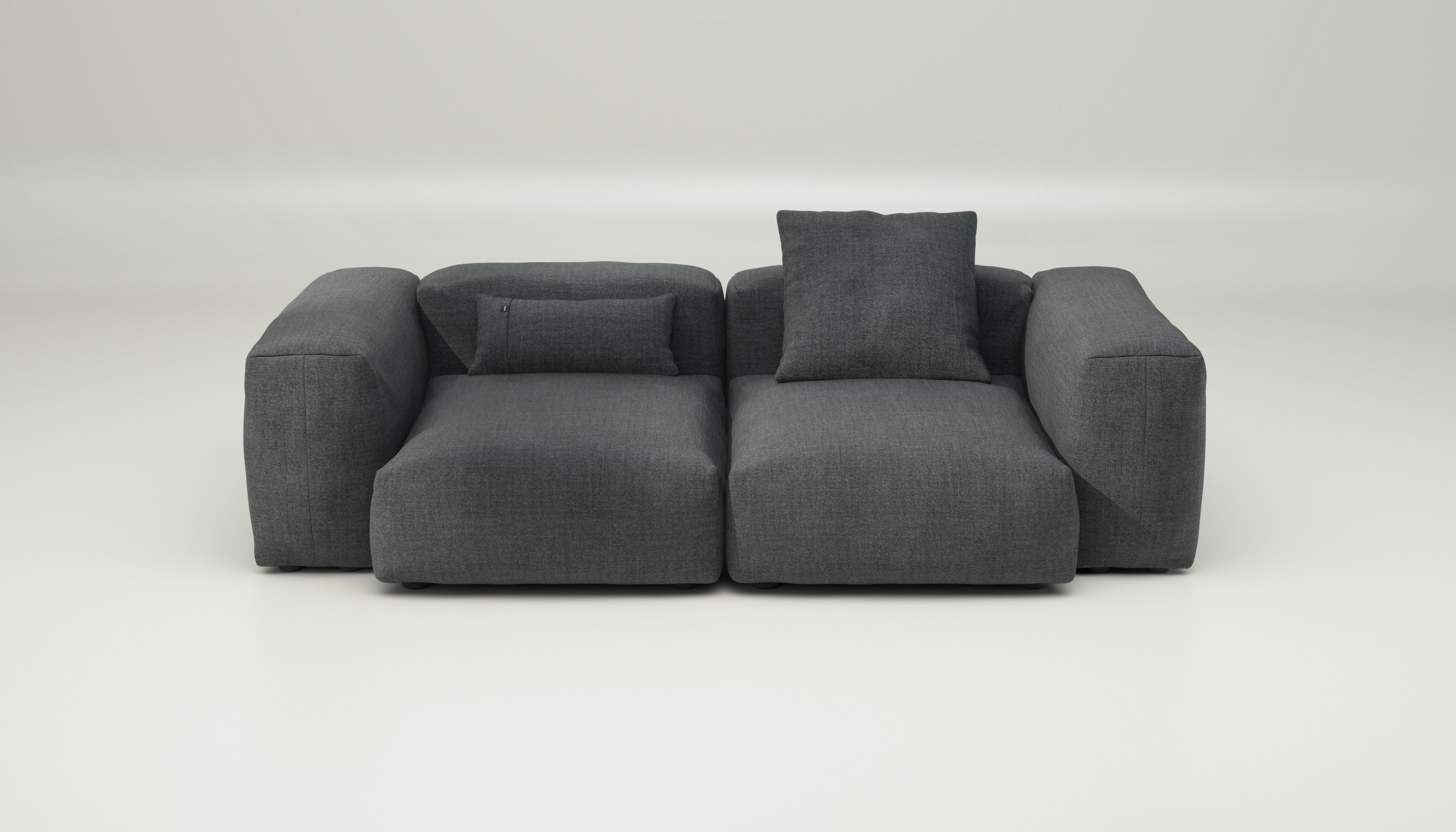 vetsak | Sofa Set 02 Medium - Pique - Dark Grey | Modular Sofa | 2.5 Seater | Big Sofa