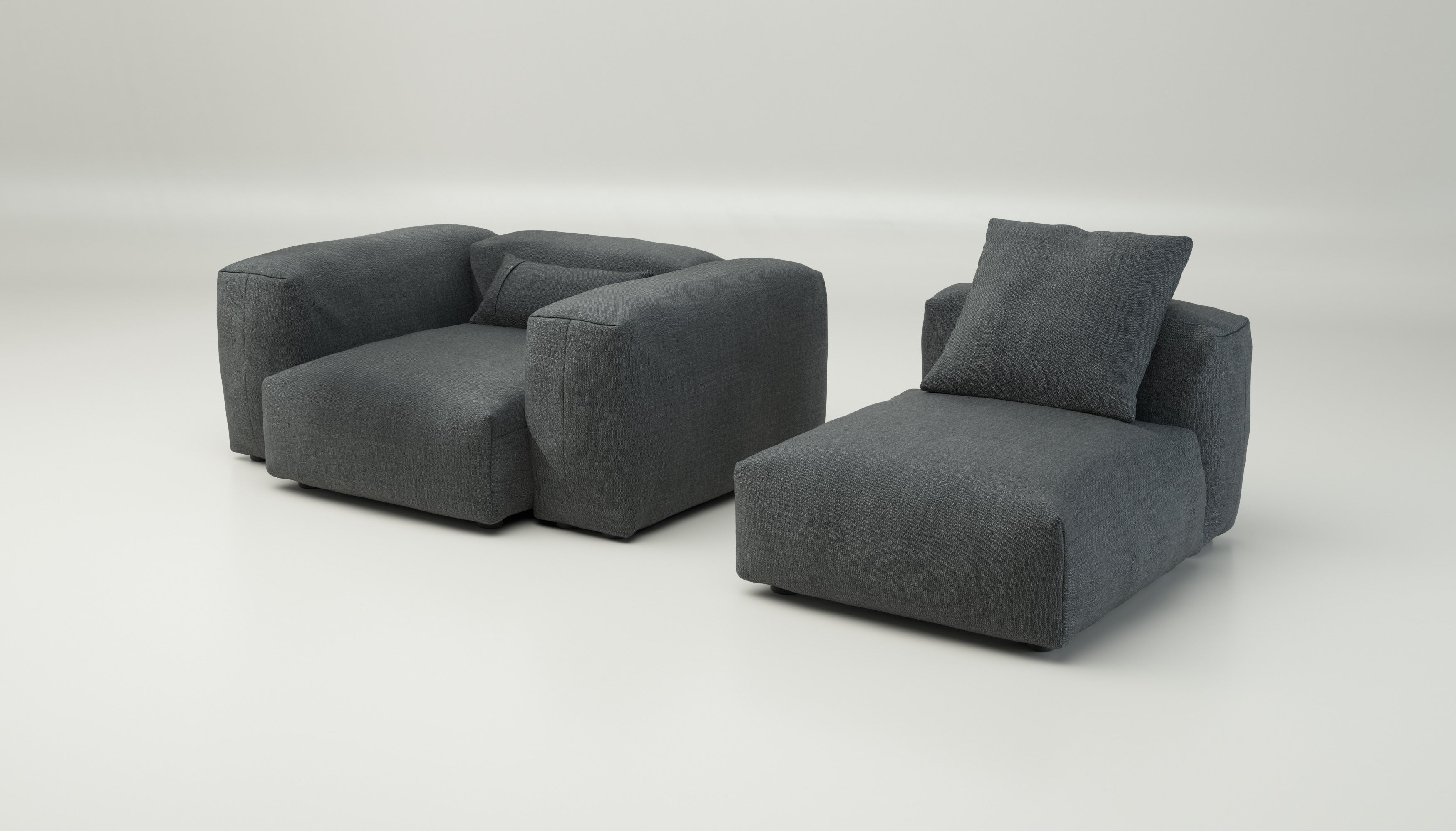 vetsak | Sofa Set 02 Medium - Pique - Dark Grey | Modular Sofa | 2.5 Seater | Big Sofa - Image 4