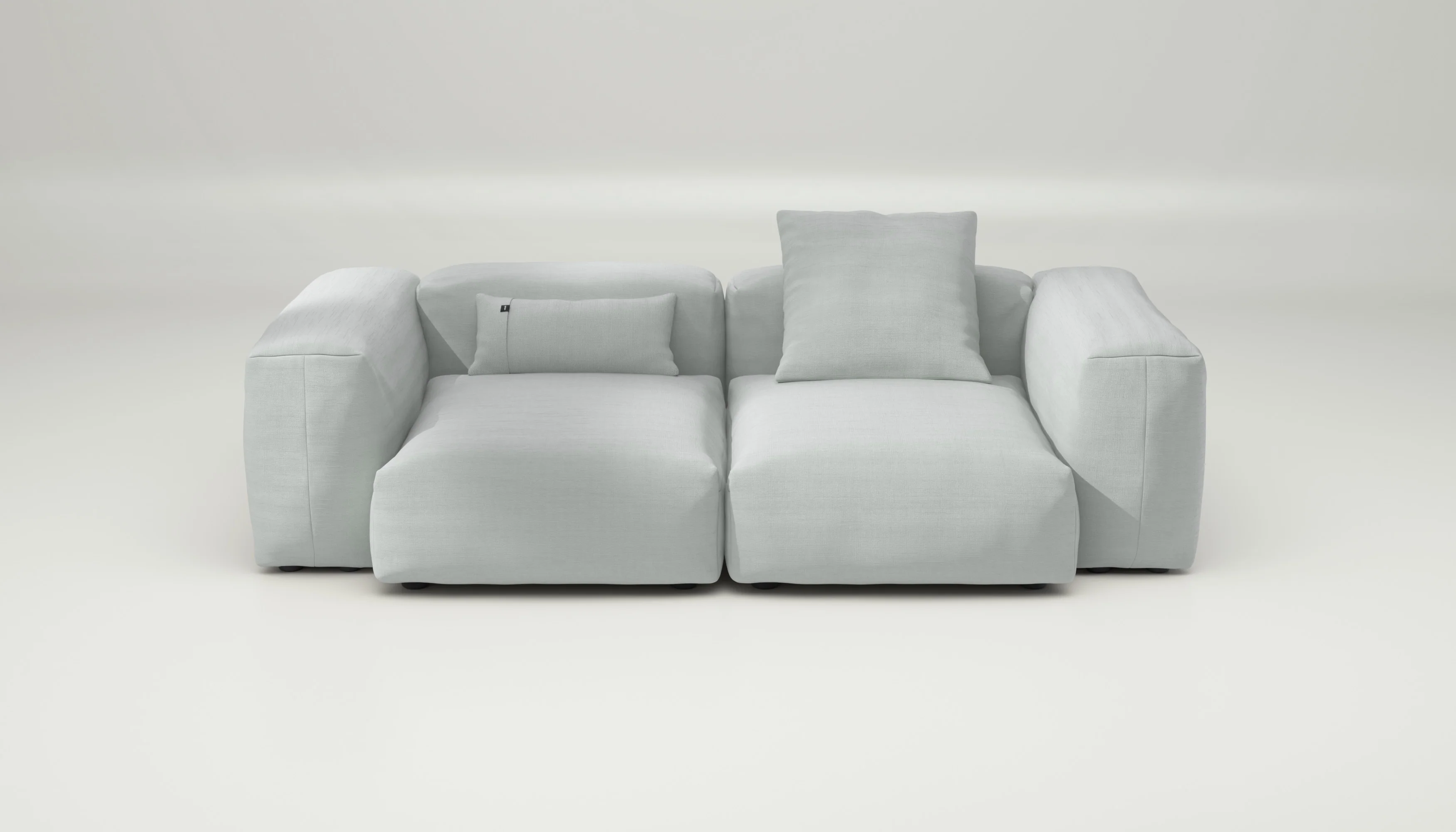 vetsak | Sofa Set 02 Medium - Pique - Light Grey | Modular Sofa | 2.5 Seater | Big Sofa