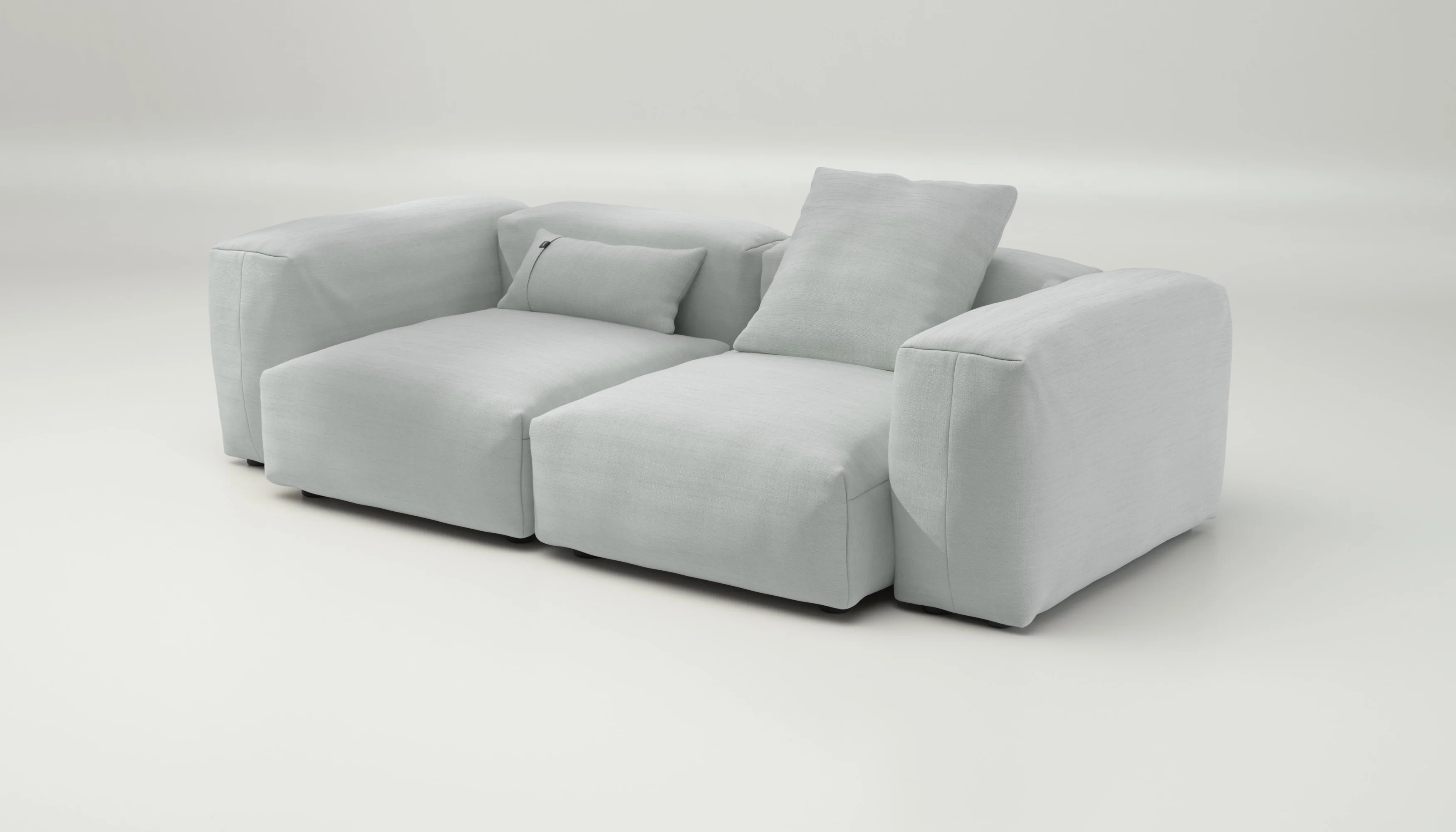 vetsak | Sofa Set 02 Medium - Pique - Light Grey | Modular Sofa | 2.5 Seater | Big Sofa - Image 3
