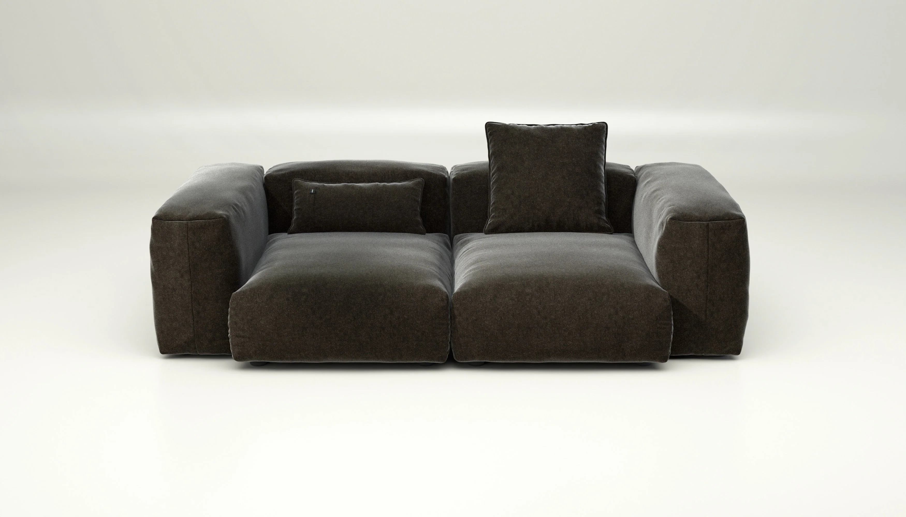 vetsak | Sofa Set 02 Medium - Suave - Anthracite | Modular Sofa | 2.5 Seater | Big Sofa