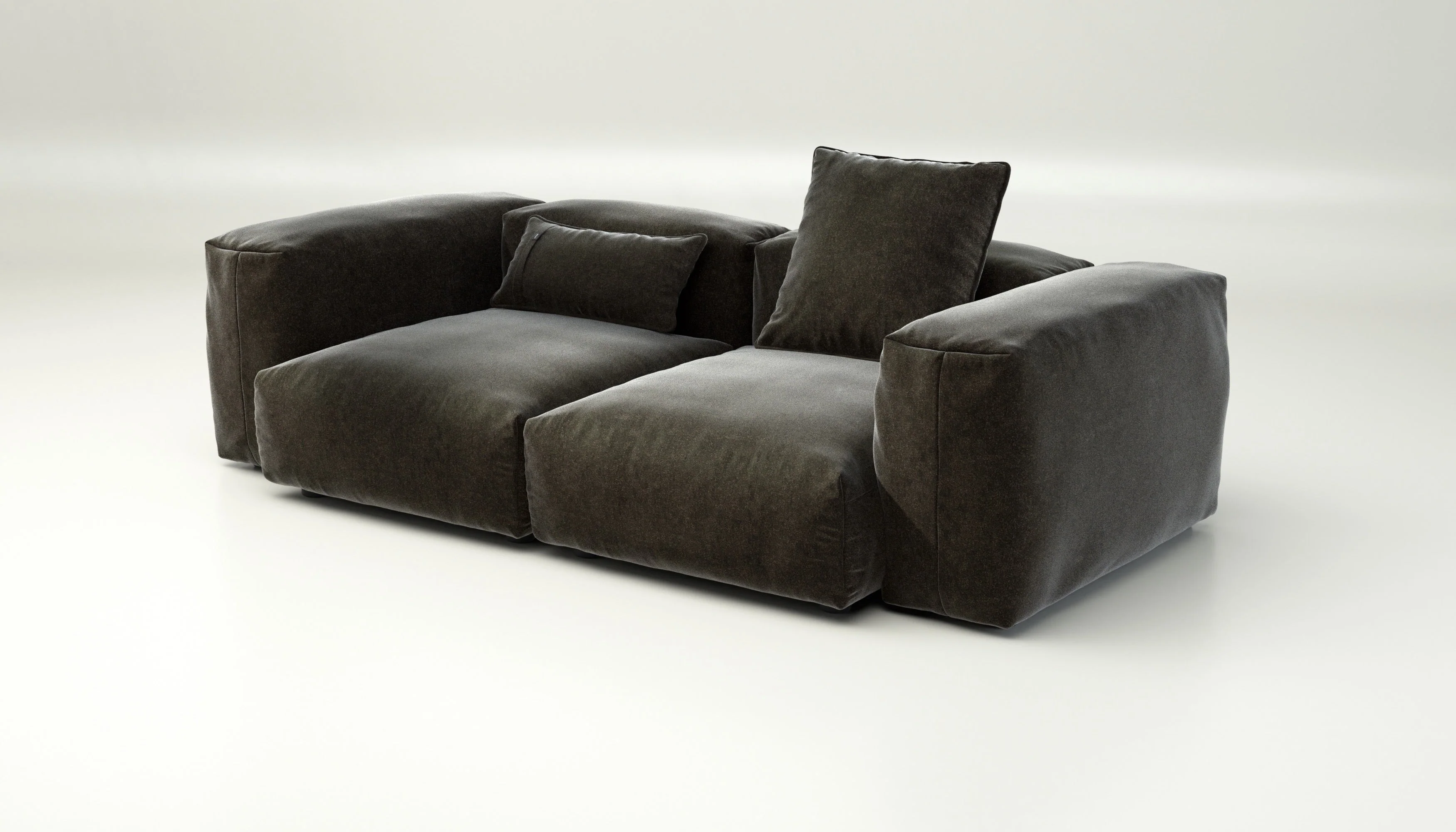 vetsak | Sofa Set 02 Medium - Suave - Anthracite | Modular Sofa | 2.5 Seater | Big Sofa - Image 3