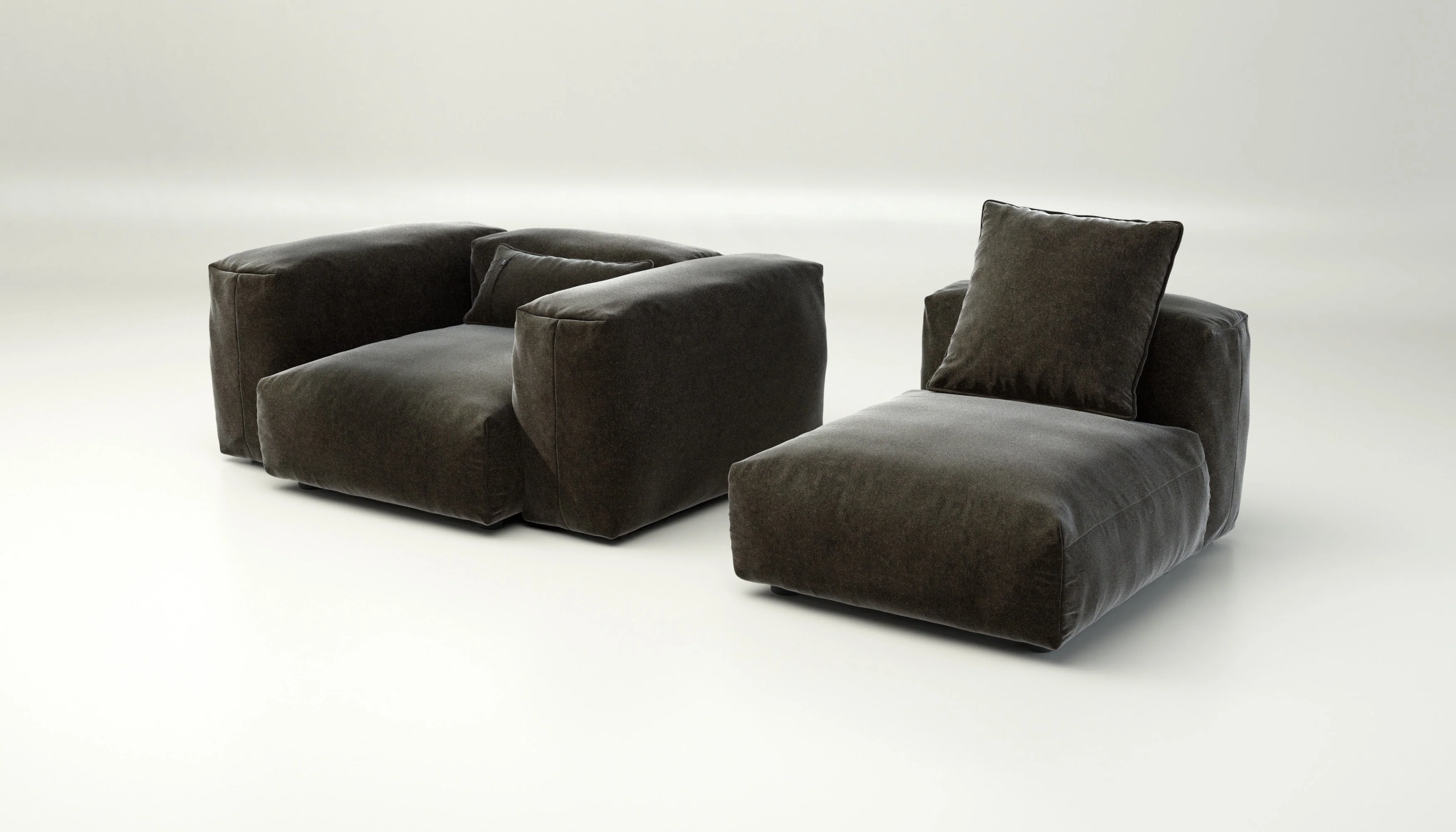 vetsak | Sofa Set 02 Medium - Suave - Anthracite | Modular Sofa | 2.5 Seater | Big Sofa - Image 4