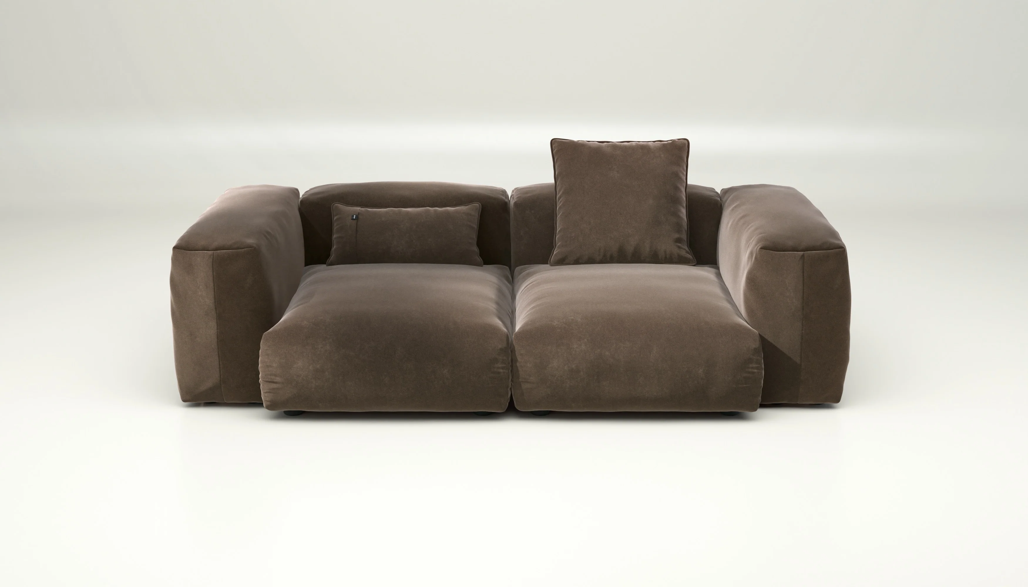 vetsak | Sofa Set 02 Medium - Suave - Espresso | Modulares Sofa | 2.5 Sitzer | Big Sofa