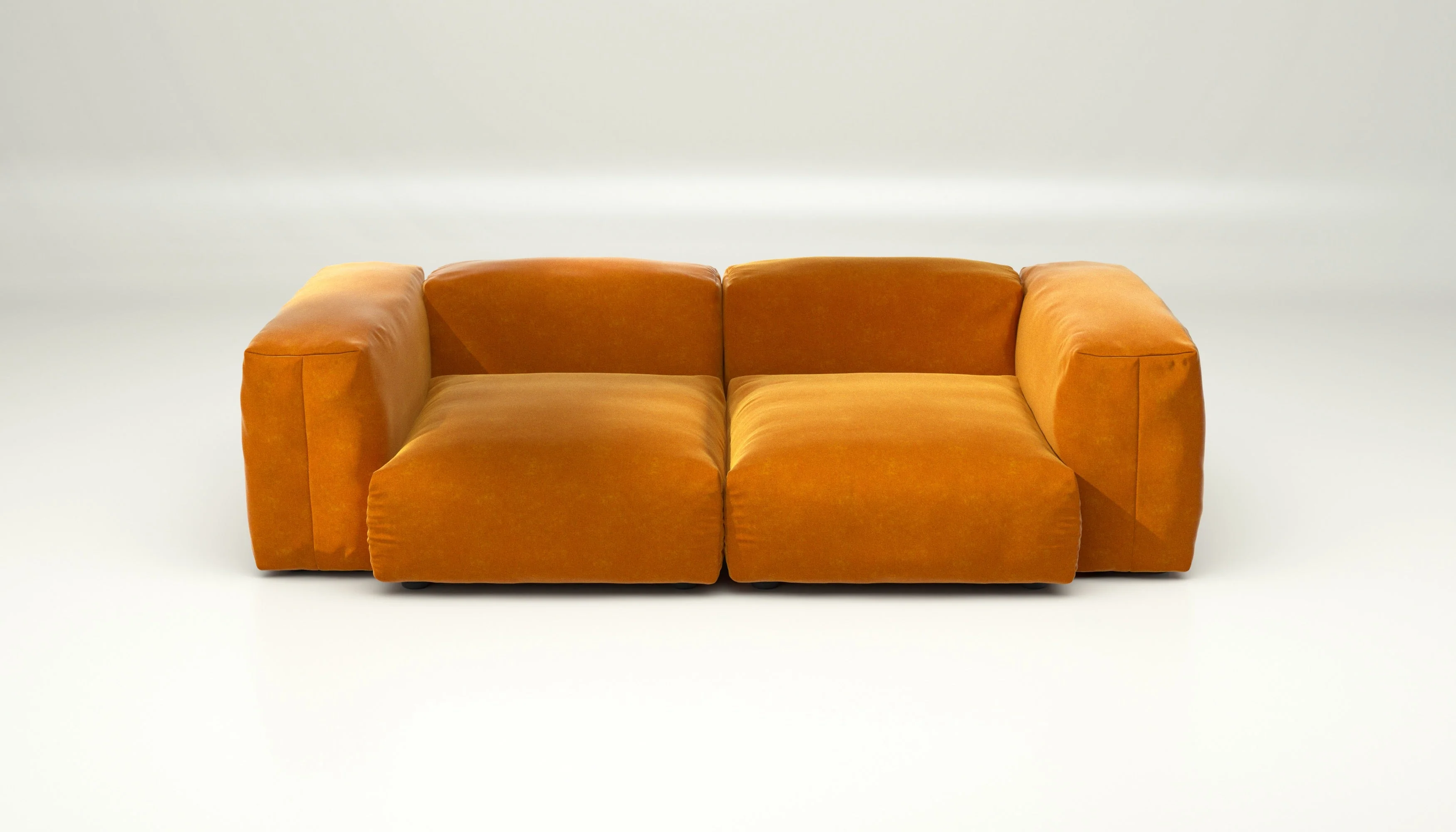 vetsak | Sofa Set 02 Medium - Suave - Orange Blaze | Modulares Sofa | 2.5 Sitzer | Big Sofa - Image 2