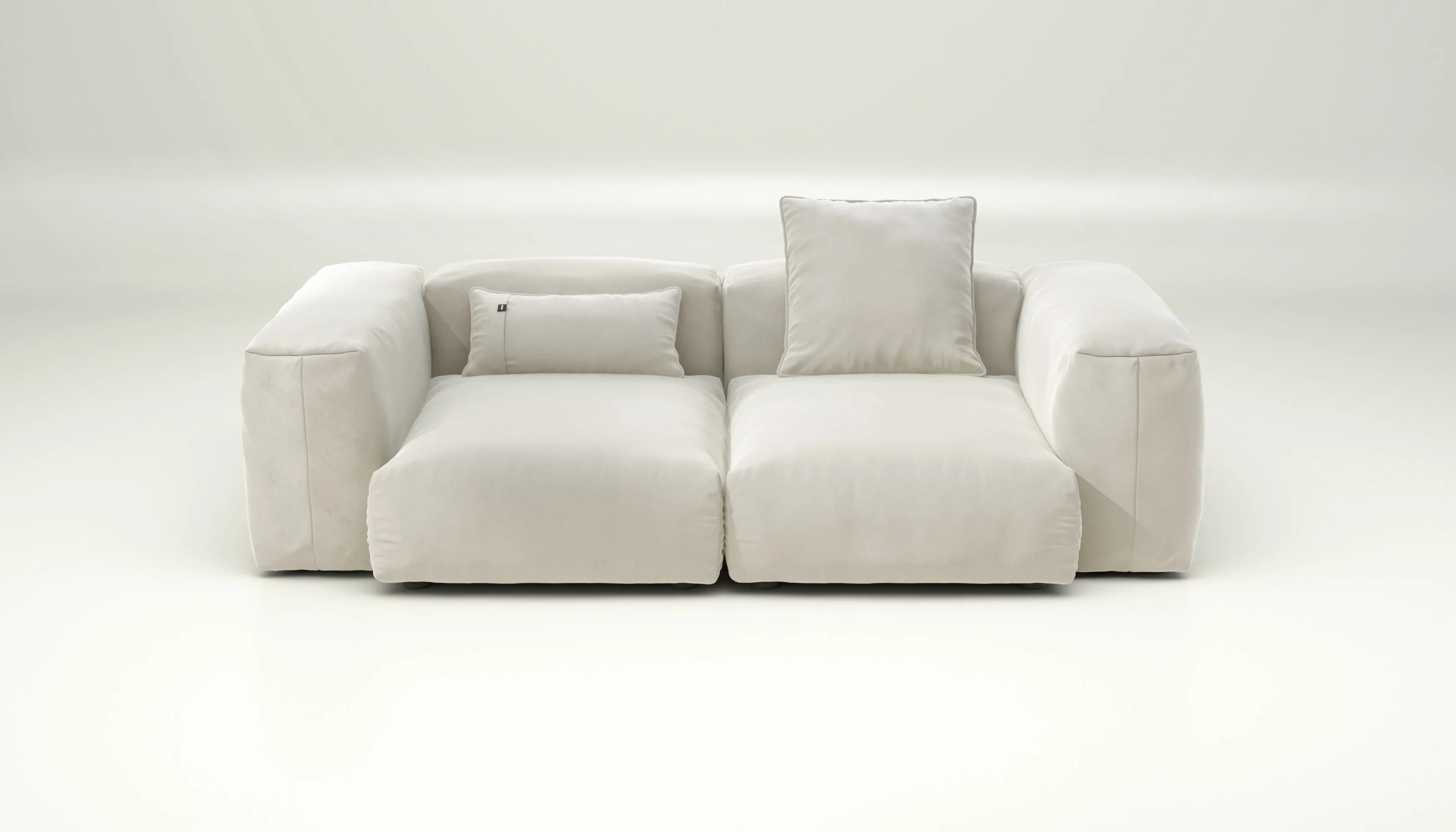 vetsak | Sofa Set 02 Medium - Suave - Pearl | Modular Sofa | 2.5 Seater | Big Sofa