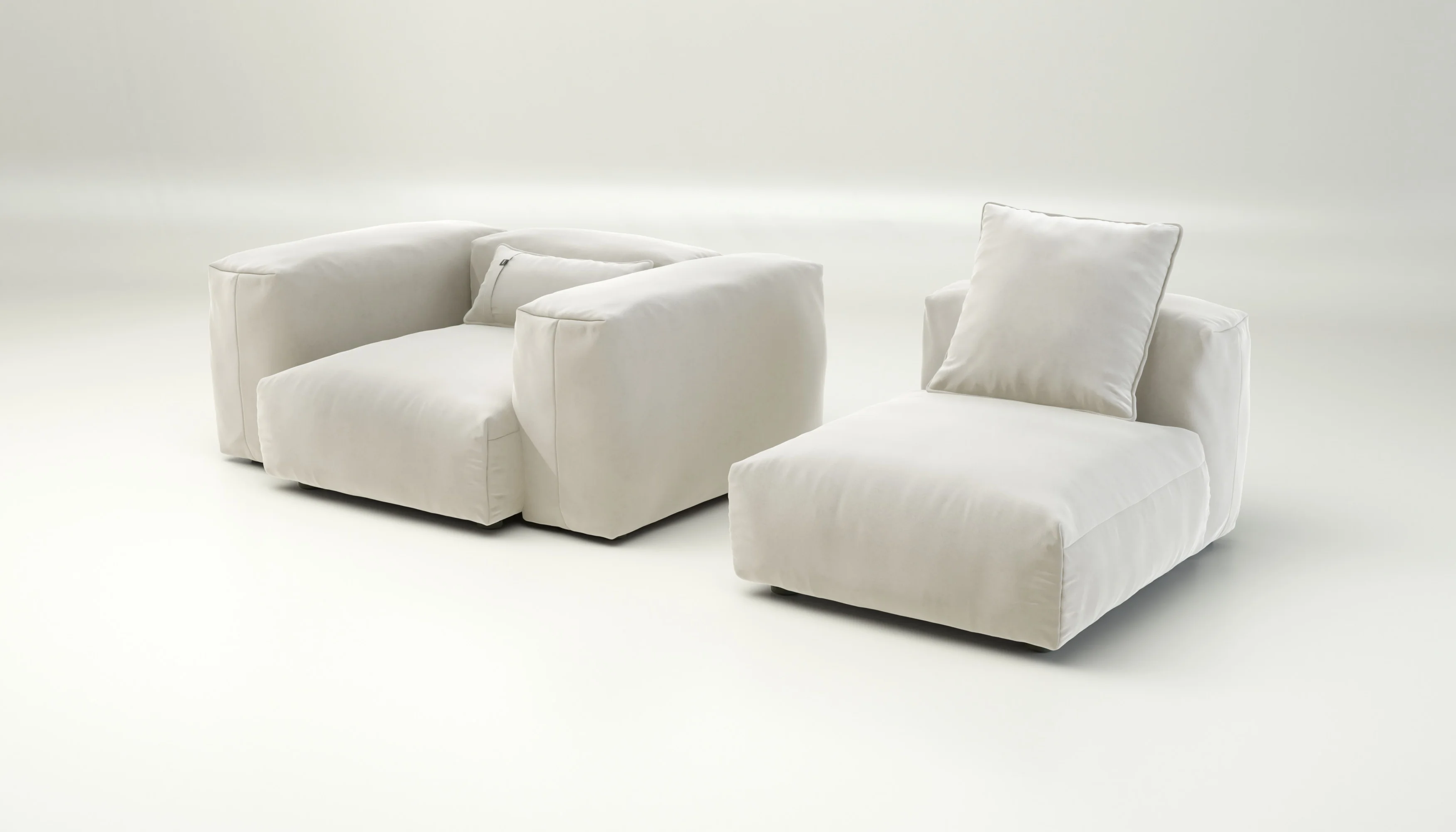 vetsak | Sofa Set 02 Medium - Suave - Pearl | Modular Sofa | 2.5 Seater | Big Sofa - Image 4