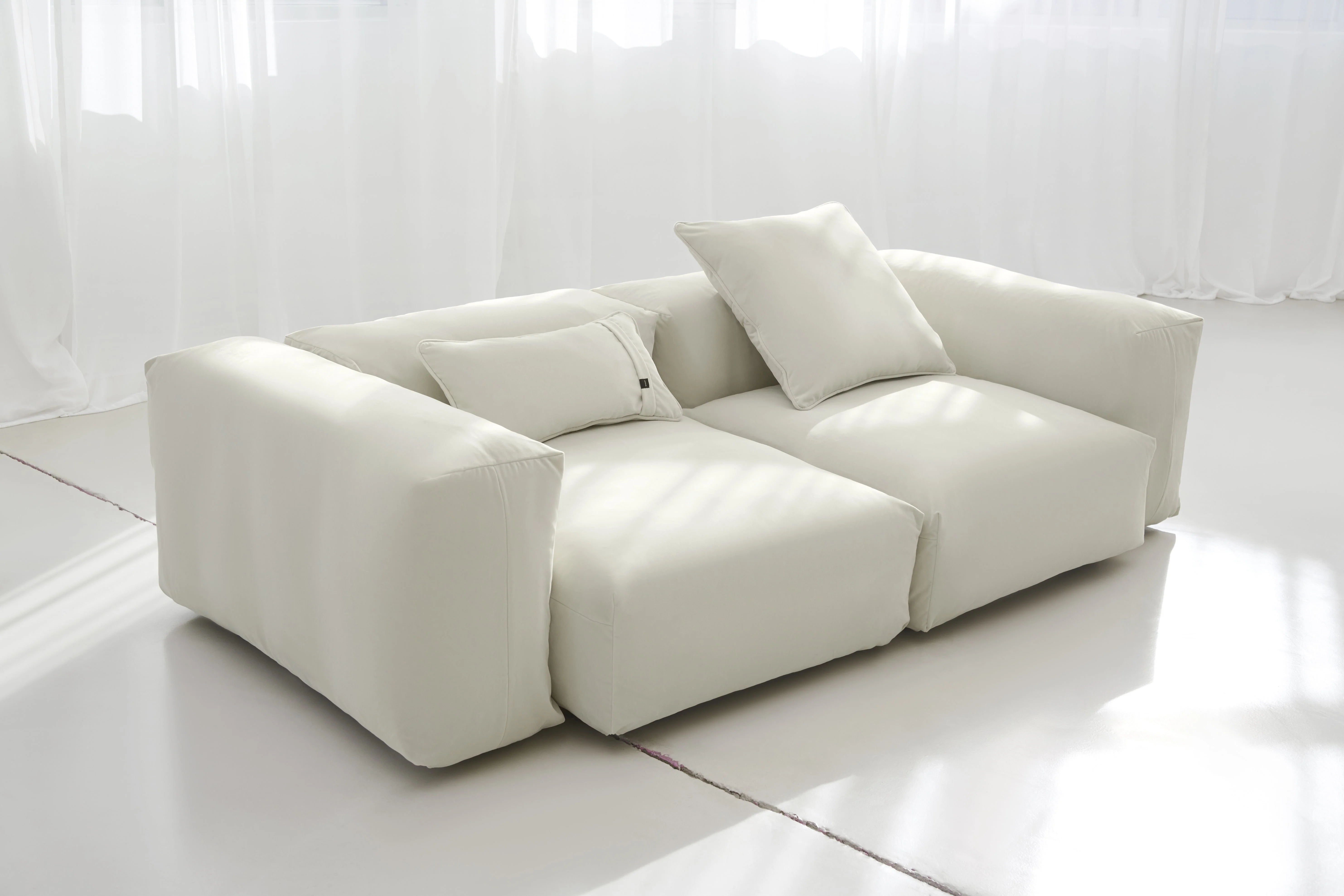 vetsak | Sofa Set 02 Medium - Suave - Pearl | Modular Sofa | 2.5 Seater | Big Sofa - Image 5