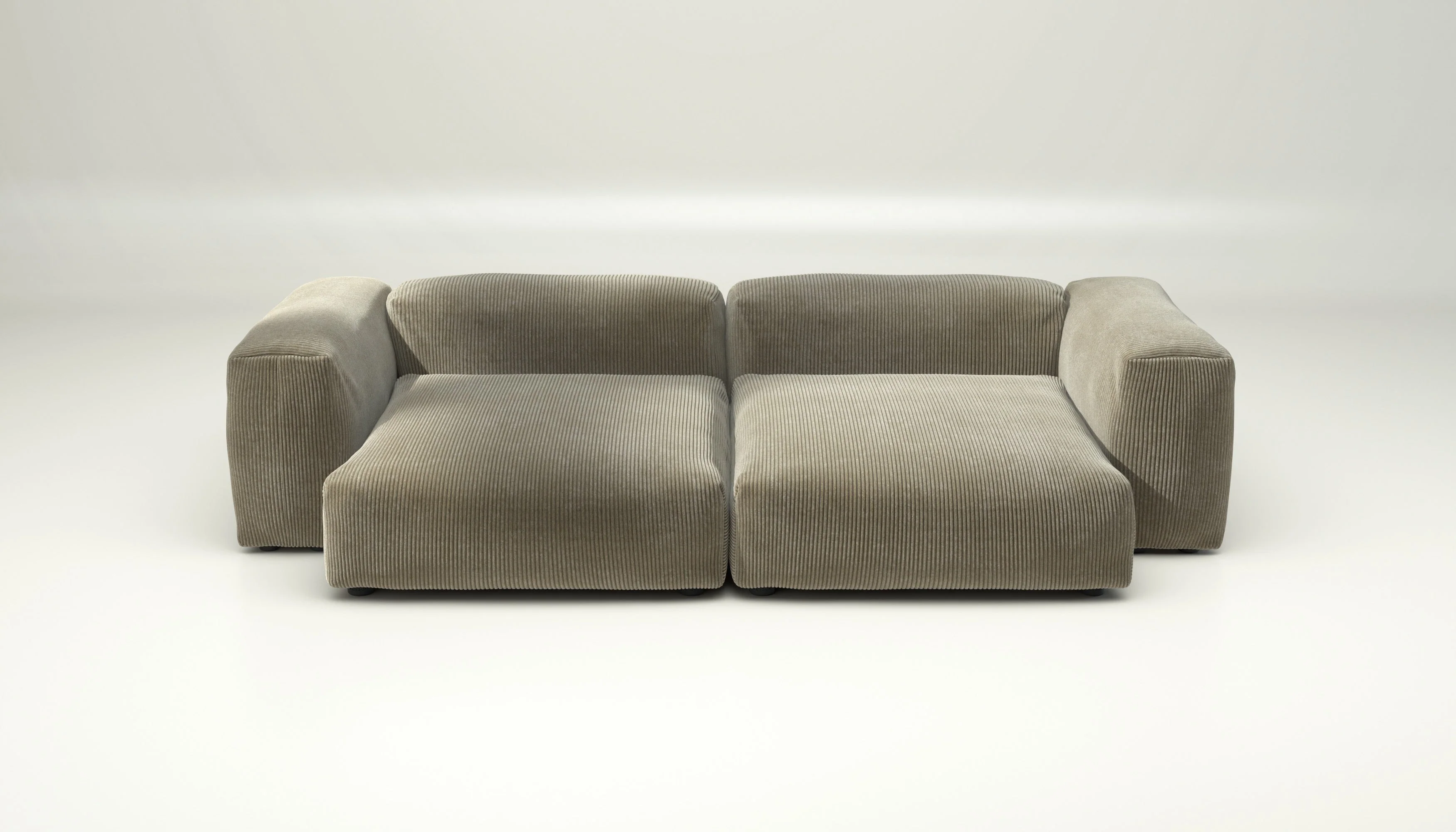 vetsak | Sofa Set 02 XLarge - Cord Velour - Khaki | Modulares Sofa | 3.5 Sitzer | Big Sofa - Image 2