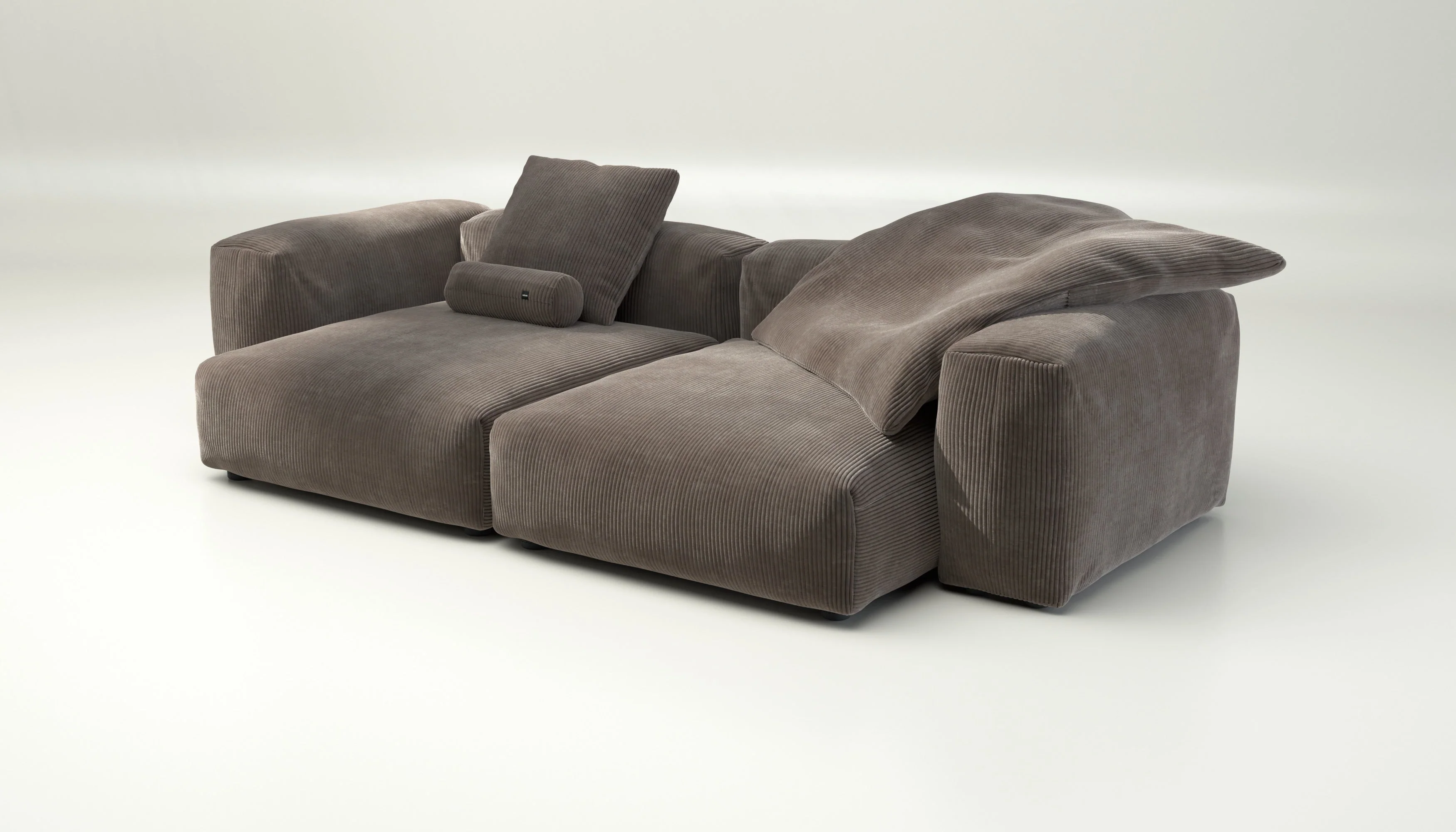 vetsak | Sofa Set 02 XLarge - Cord Velour - Mocha | Modulares Sofa | 3.5 Sitzer | Big Sofa - Image 3