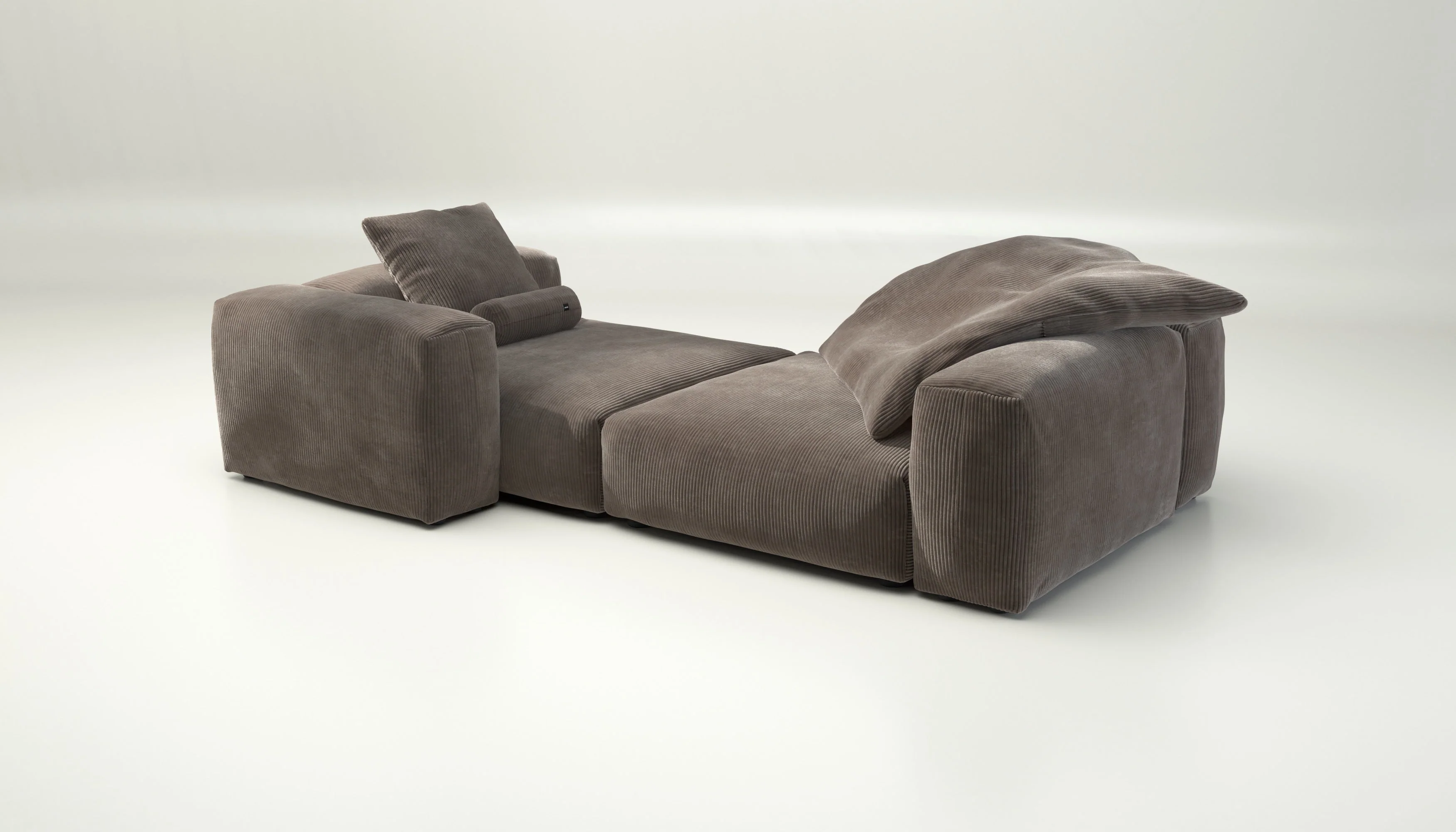 vetsak | Sofa Set 02 XLarge - Cord Velour - Mocha | Modulares Sofa | 3.5 Sitzer | Big Sofa - Image 4