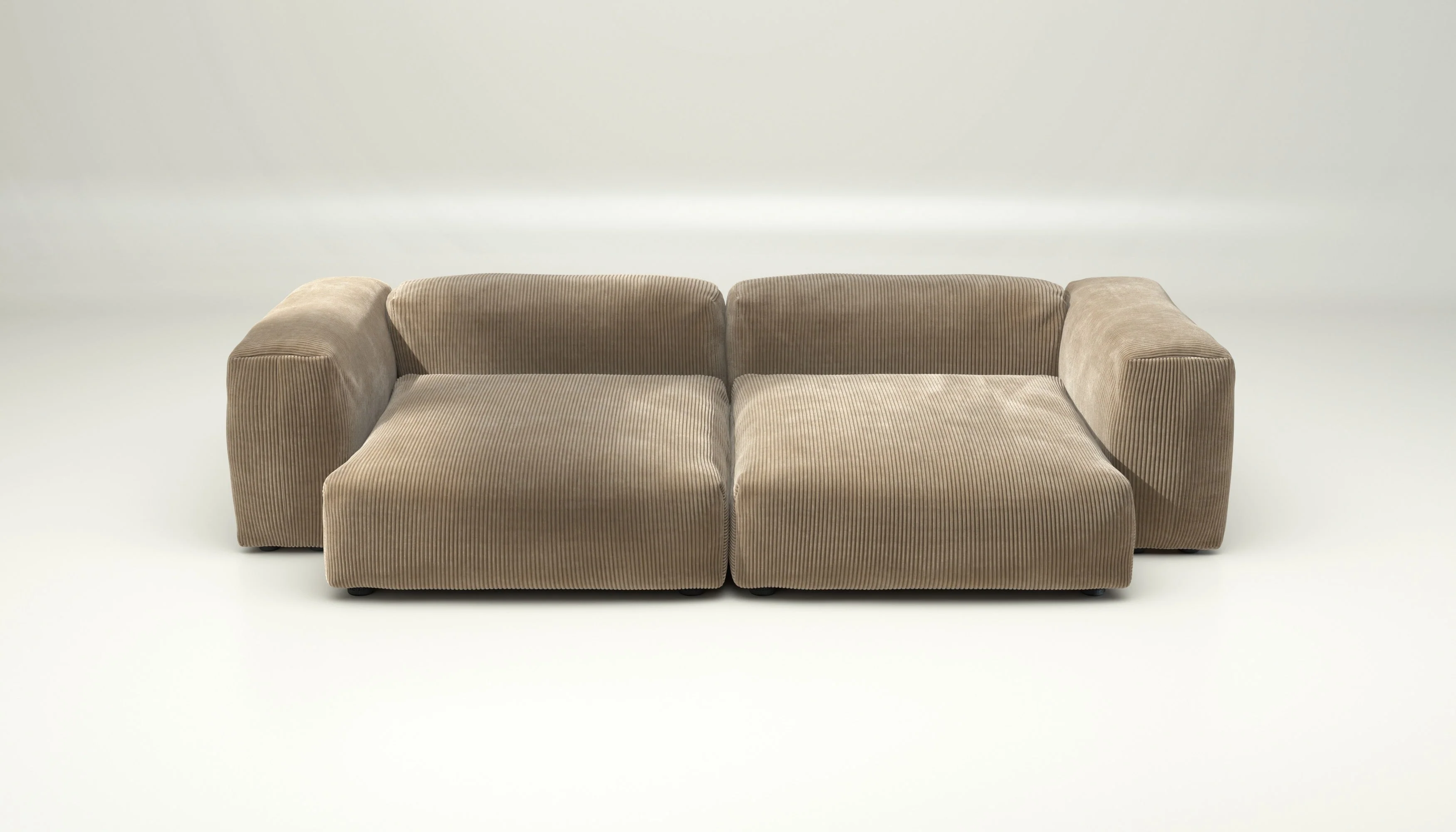 vetsak | Sofa Set 02 XLarge - Cord Velour - Sand | Modulares Sofa | 3.5 Sitzer | Big Sofa - Image 2
